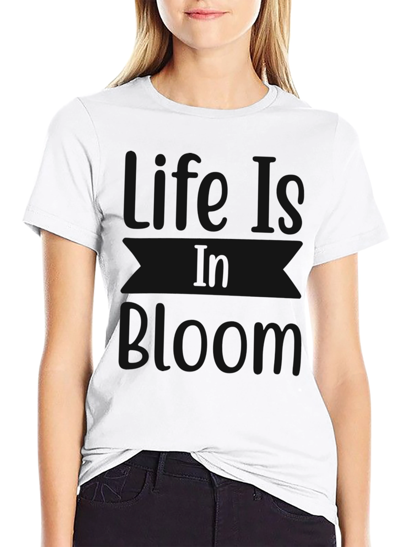 Black Life's in Bloom T-Shirt - Relaxed Fit view 9