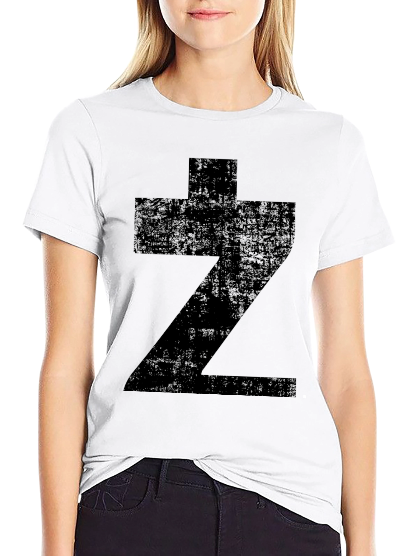 Black Bold Symbol Black T-Shirt view 9