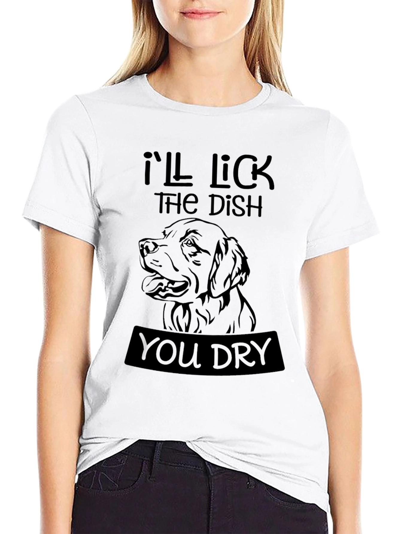 Black I'll Lick The Dish You Dry Graphic Tee view 9