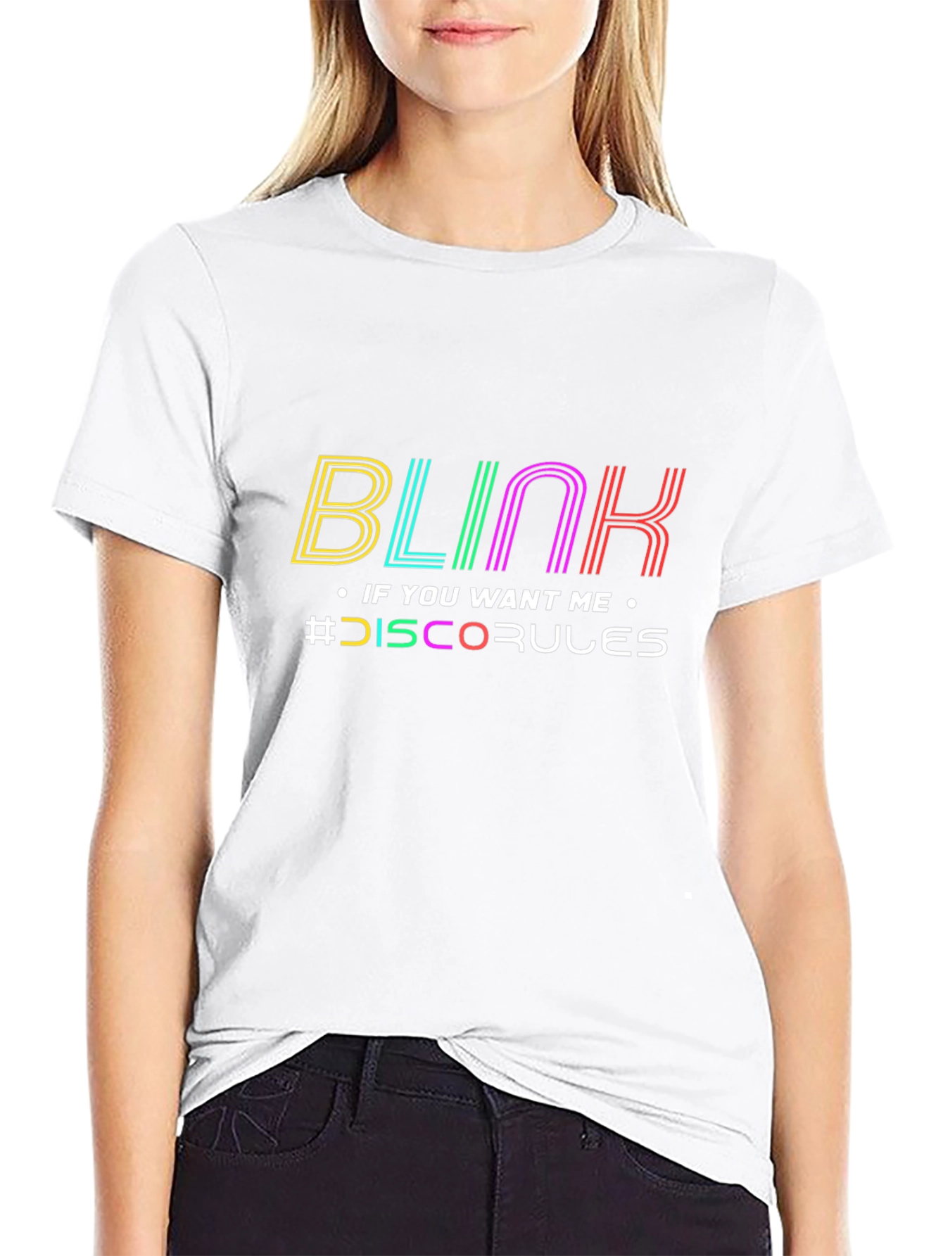 Black Blink Disco Rules Graphic Tee - Black view 9