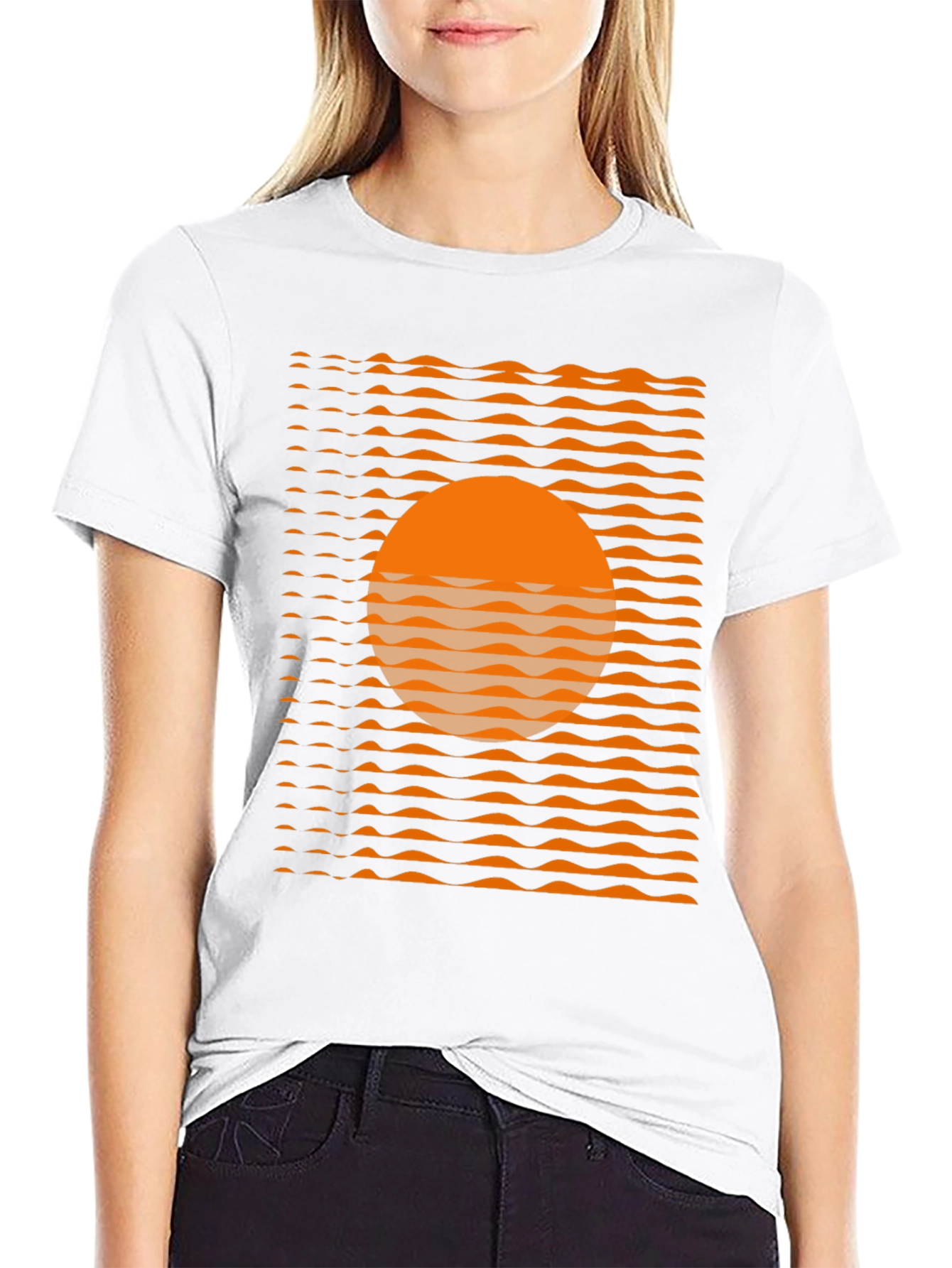 Black Retro Sunset Graphic T-Shirt view 9