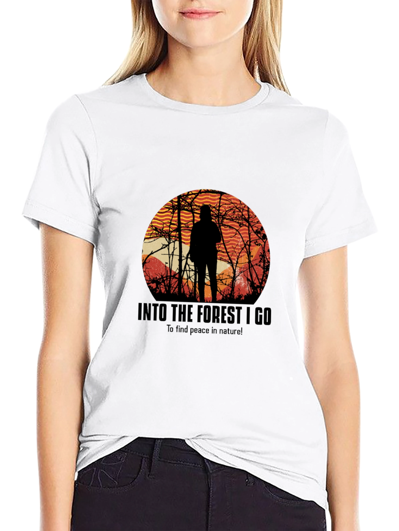 Black Into The Forest T-Shirt - Nature Graphic Tee view 9