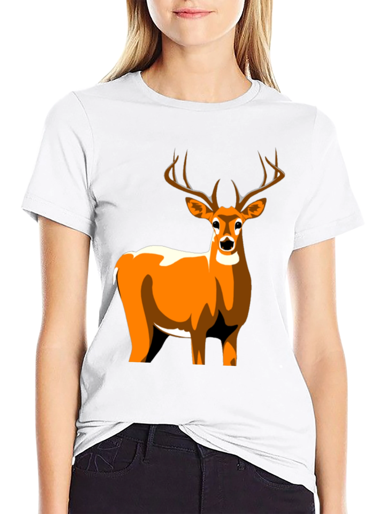 Black Deer Graphic Tee - Stylish Men's T-Shirt view 9