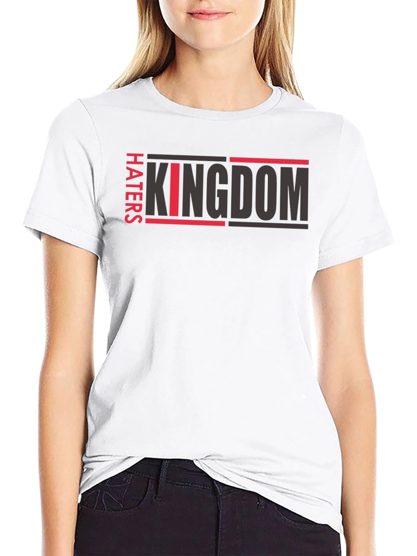Black Haters Kingdom Graphic T-Shirt | Mens Black Tee view 9