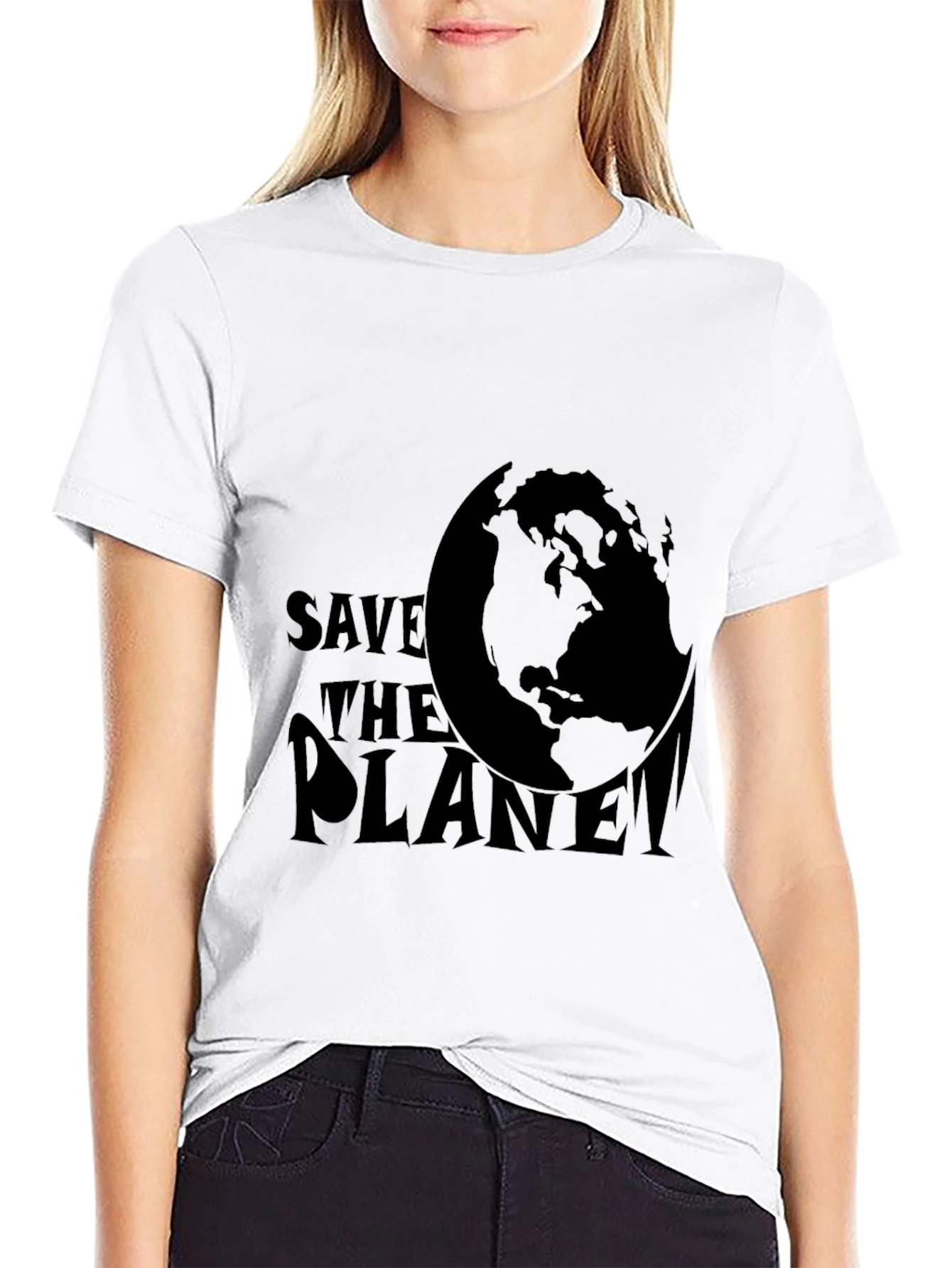 Black Save The Planet T-Shirt - Earth Day Tee view 9