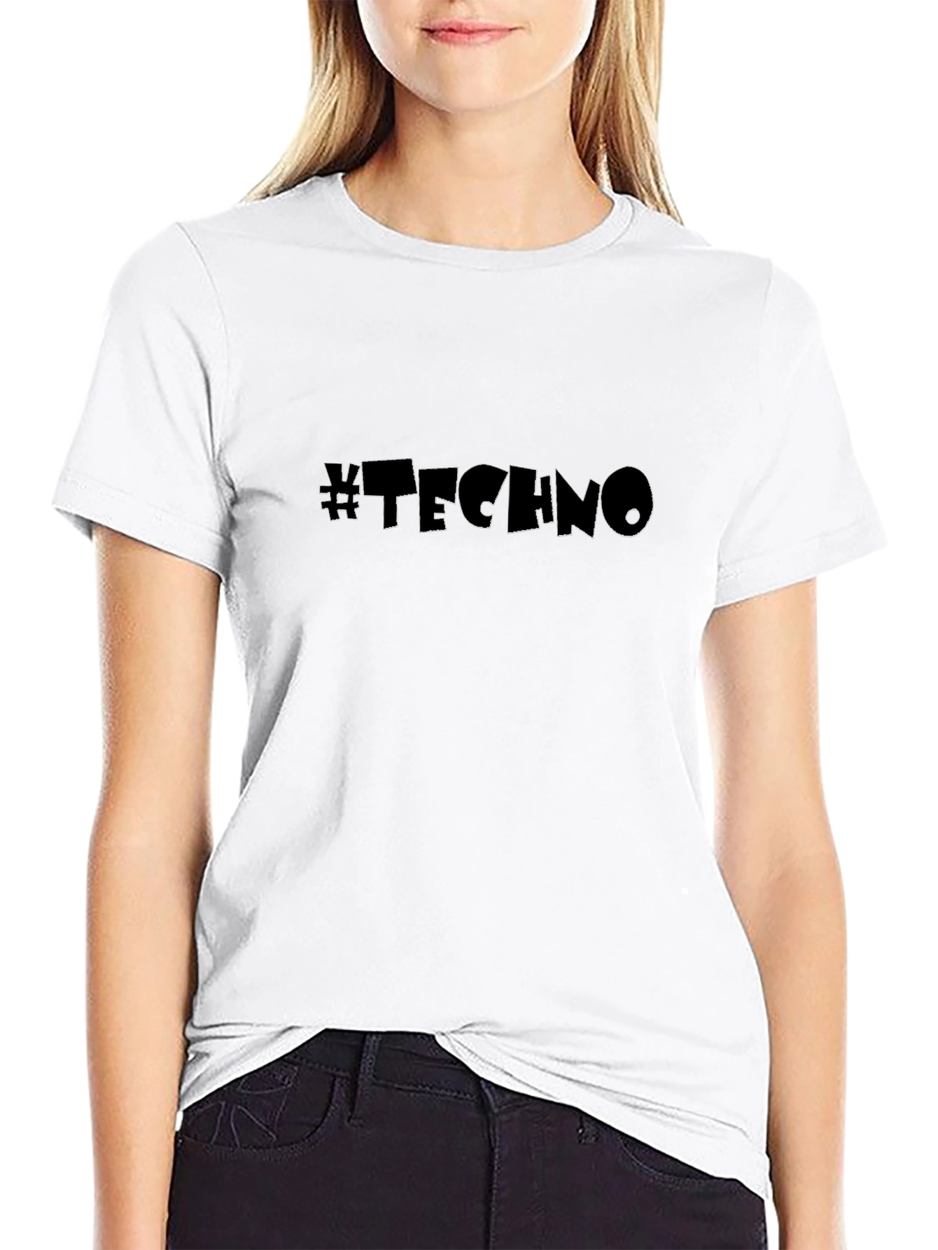 Black Black #TECHNO Graphic T-Shirt - Music Lover Tee view 9