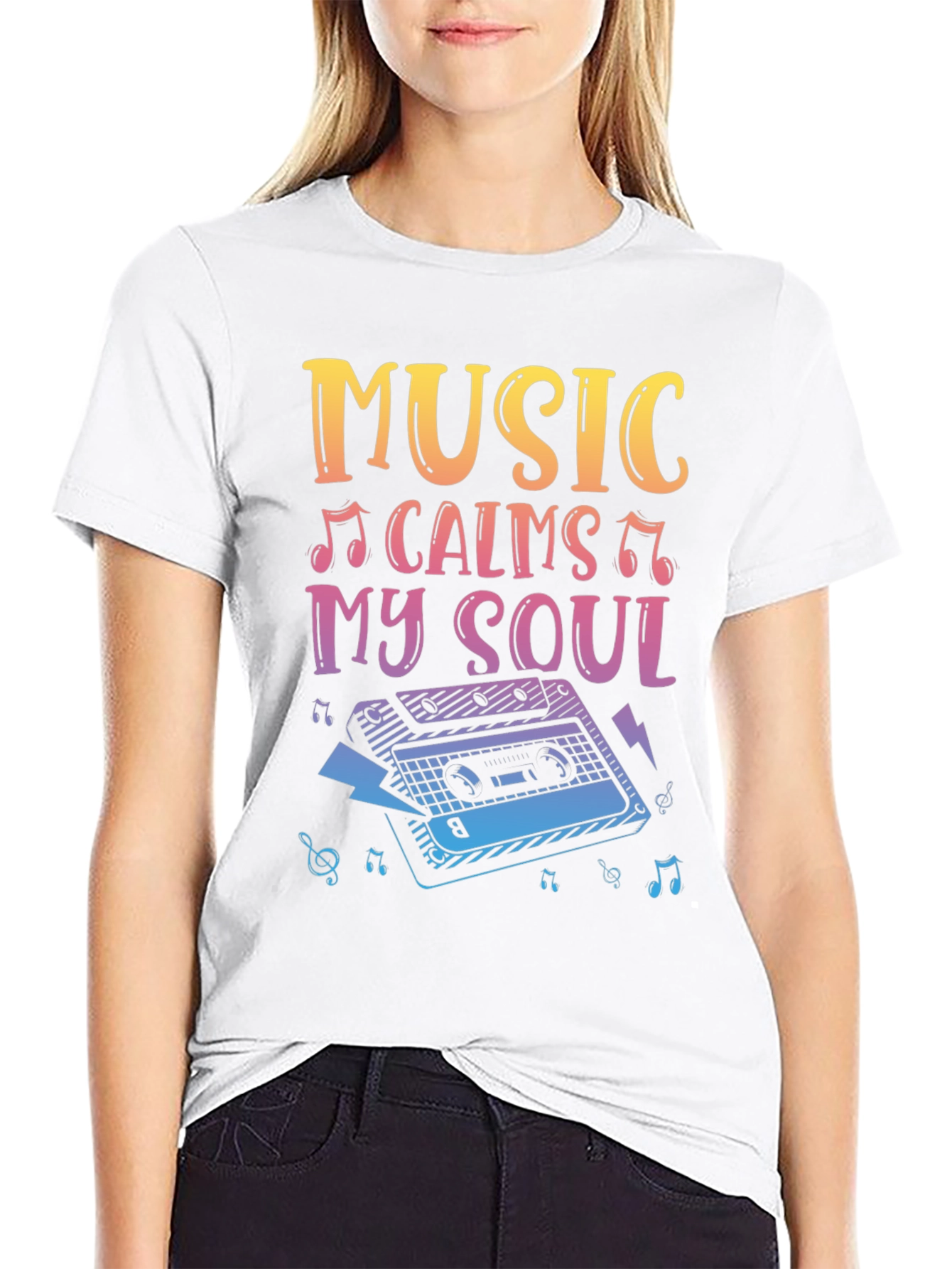 Black Music Calms My Soul T-Shirt view 9