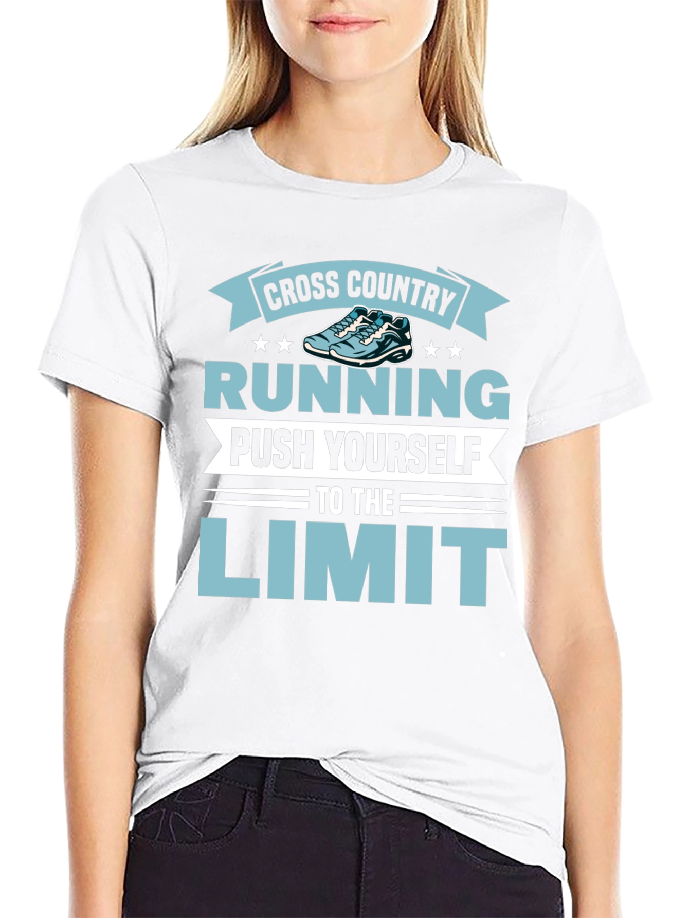Black Cross Country Running Graphic Tee view 9