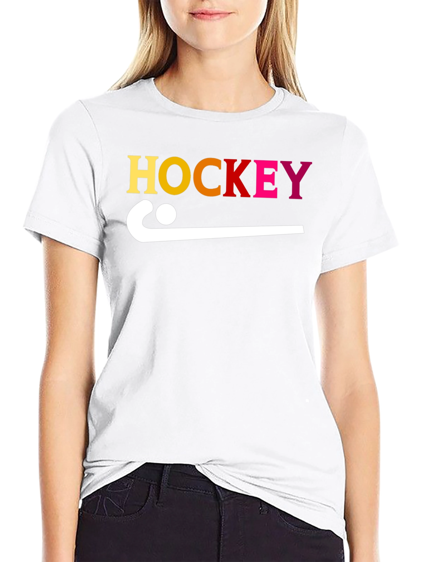 Black Hockey Stick Graphic Tee - Sporty Cotton T-Shirt view 9