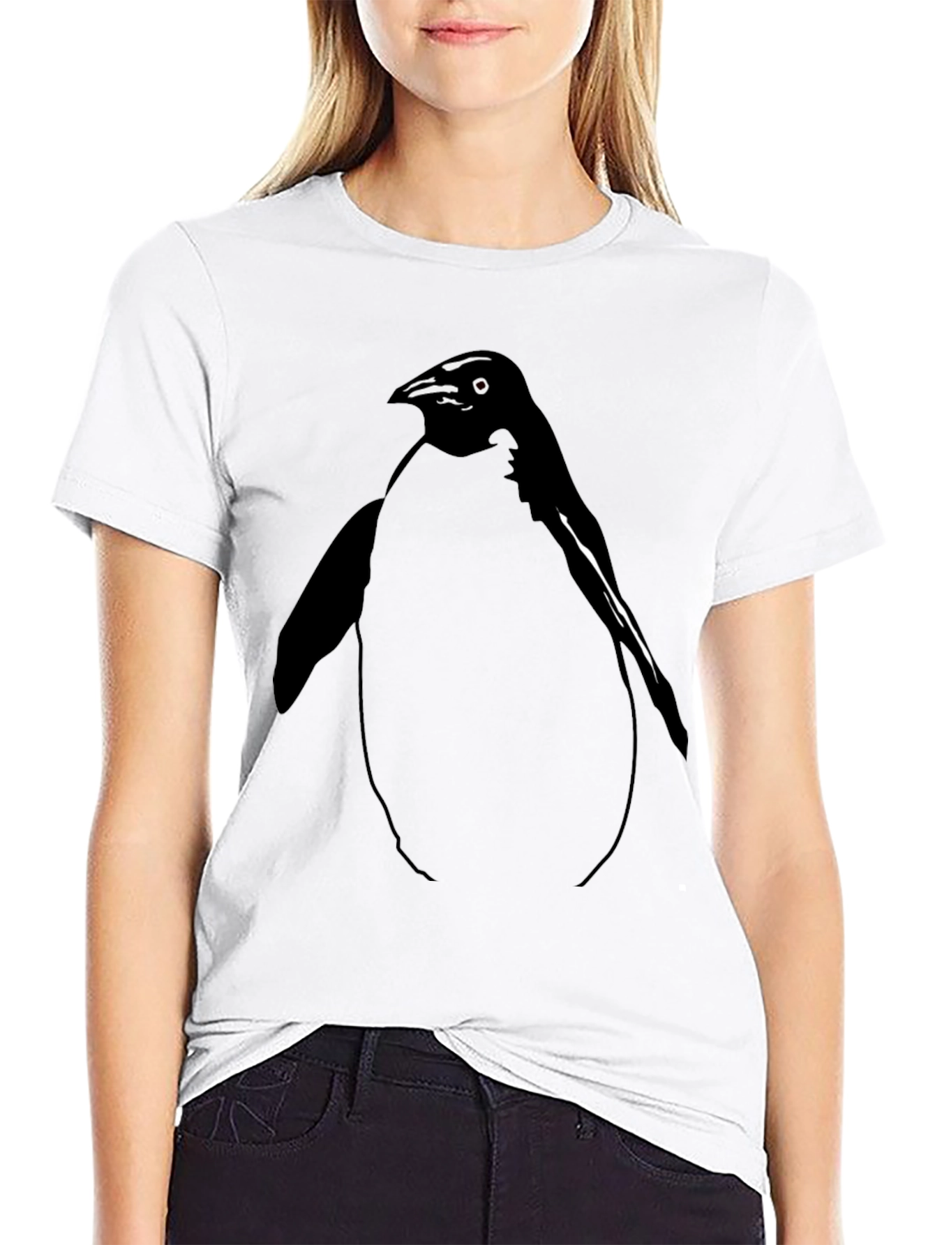 Black Penguin Graphic Black T-Shirt - Unisex Style view 9