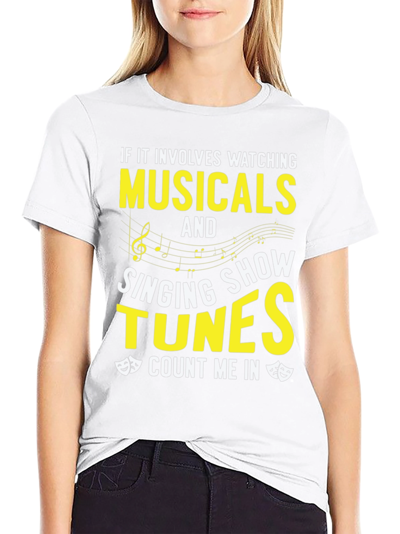 Black Musical Lover's T-Shirt: Watching, Singing, Count Me In! view 9