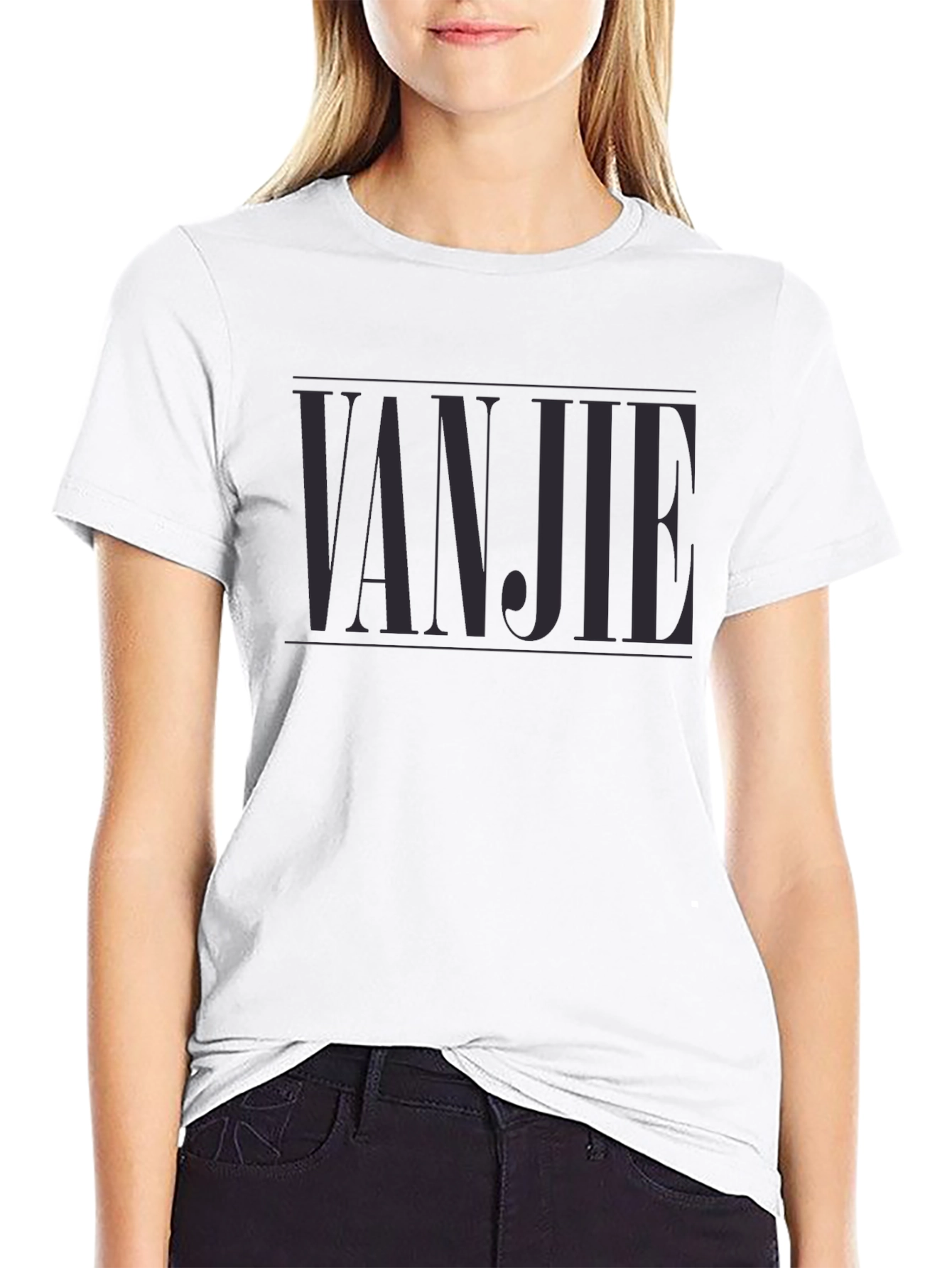 Black Vanjie Graphic Tee - Comfortable Everyday Wear view 9