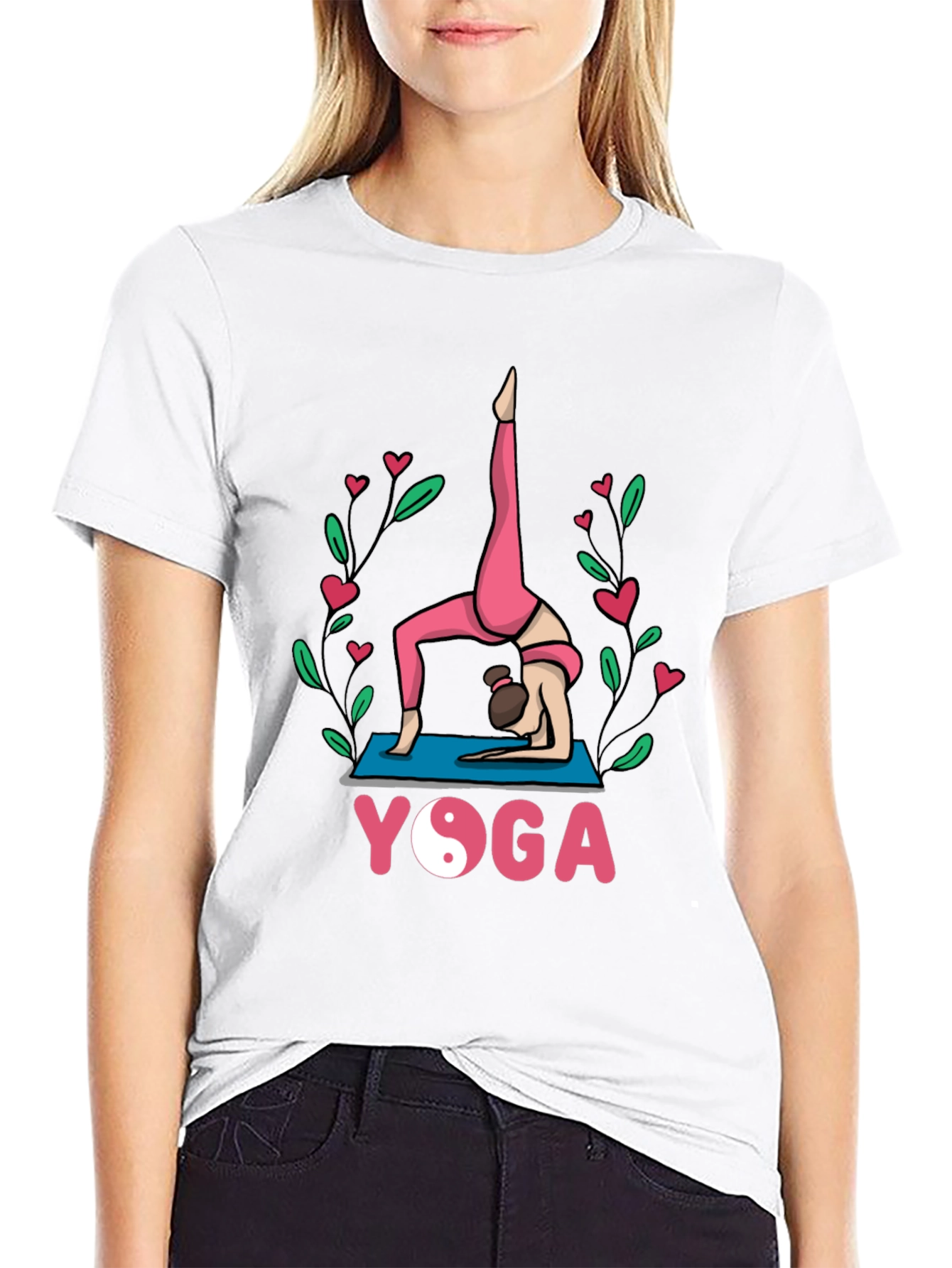 Black Yoga Pose Graphic Tee - Meditative Style view 9