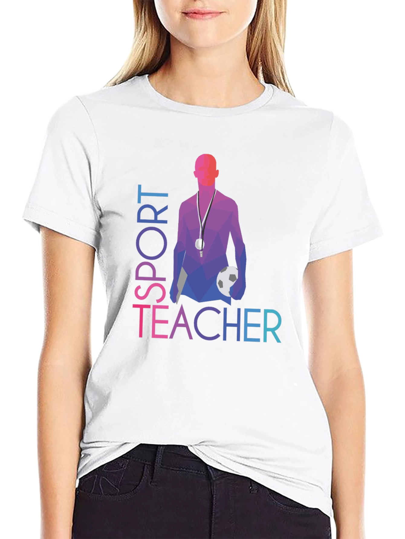 Black Sport Teacher Graphic Tee view 9