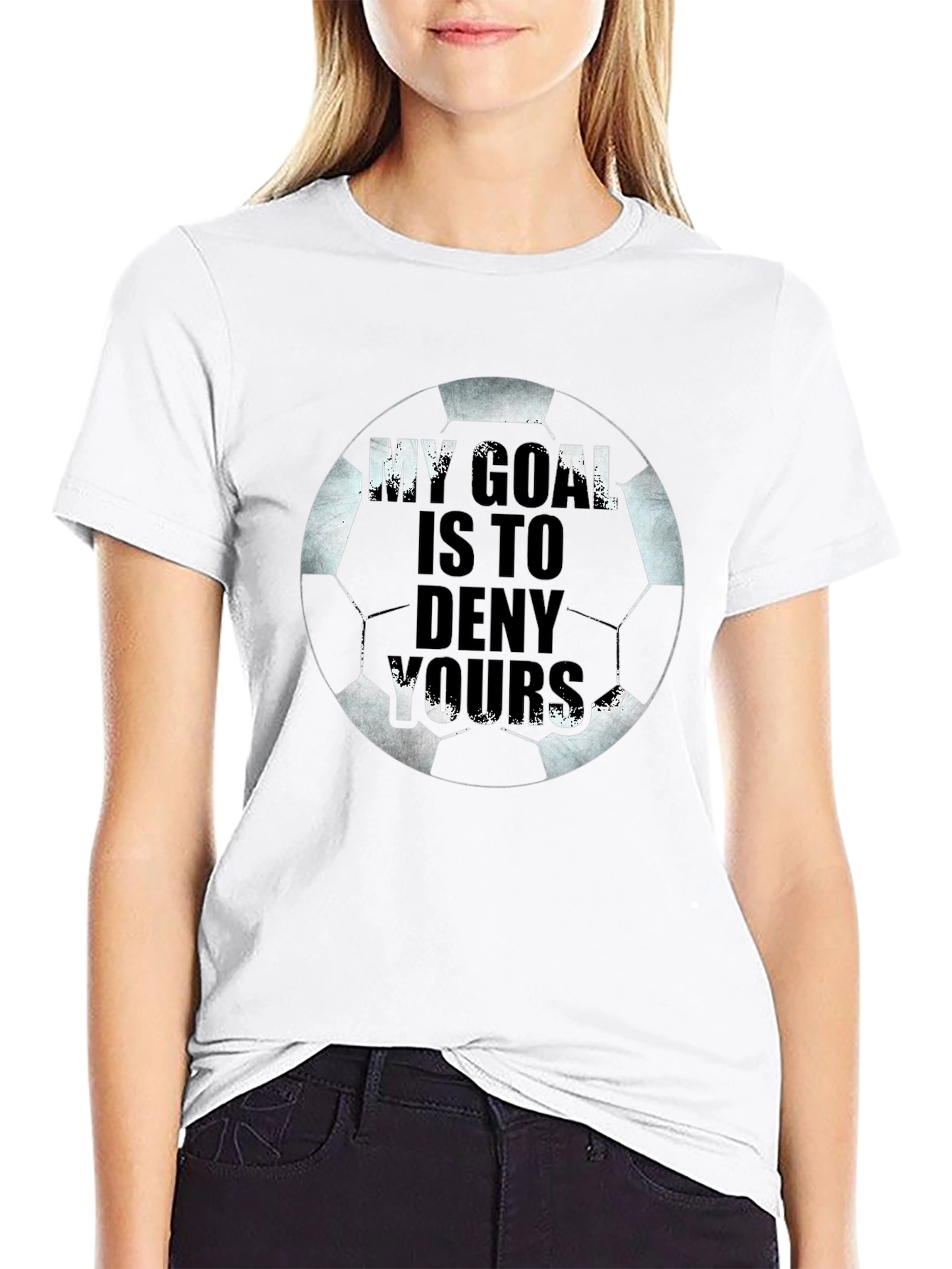 Black Soccer Goal T-Shirt - Deny Yours! view 9