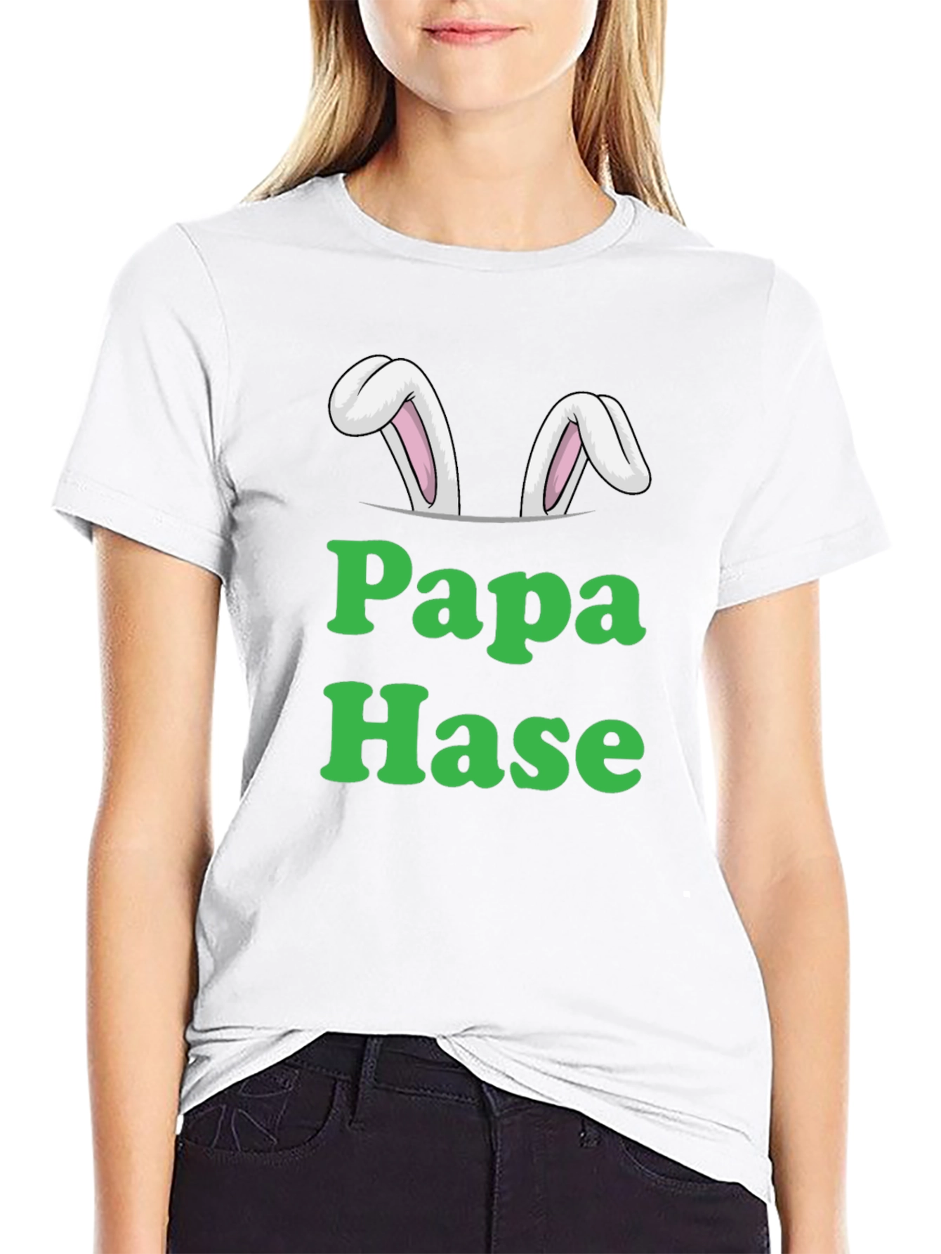 Camiseta Negra Papa Hase - Diseño Divertido de Pascua