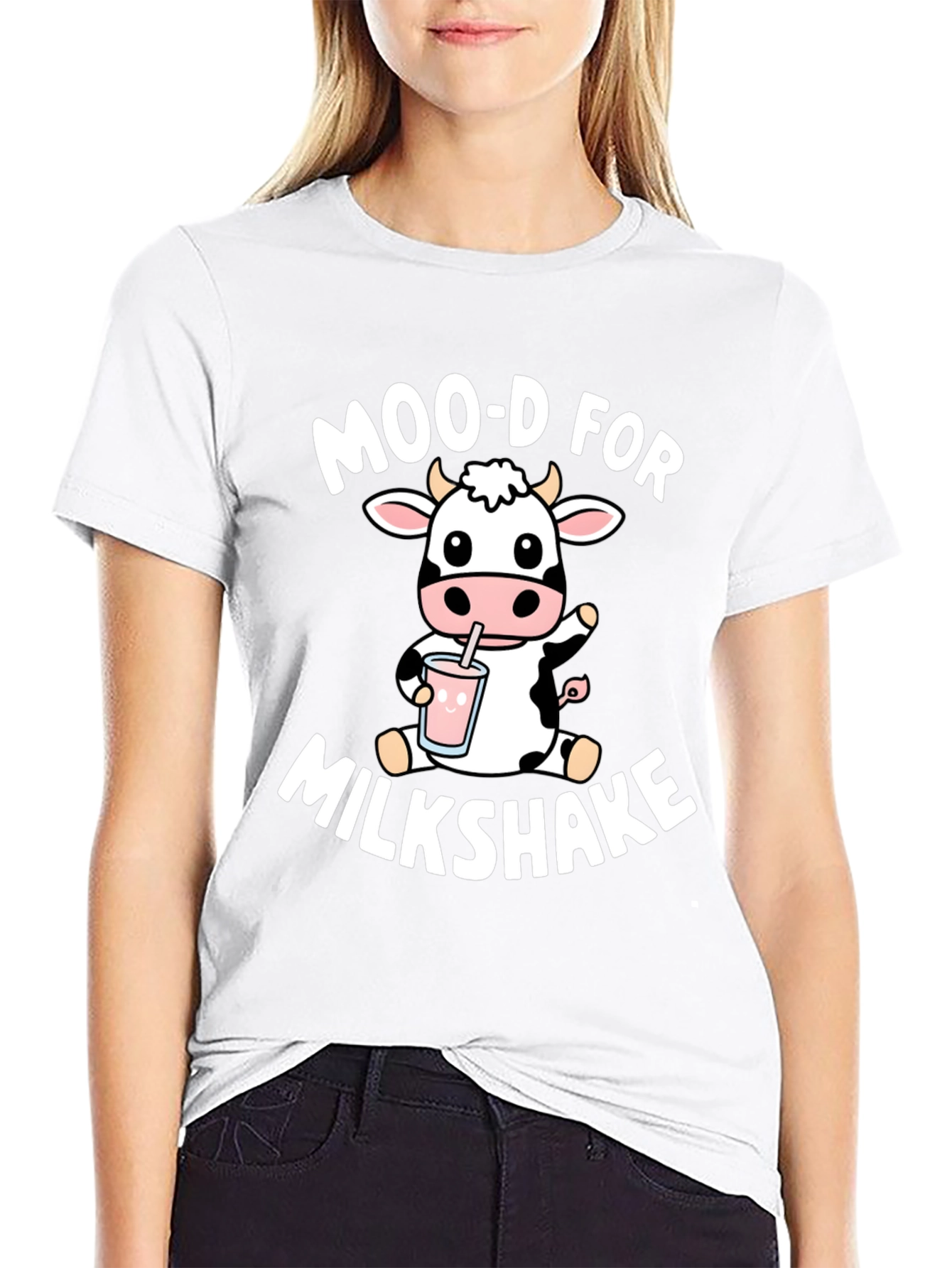 Black Moo-d for Milkshake Graphic Tee view 9