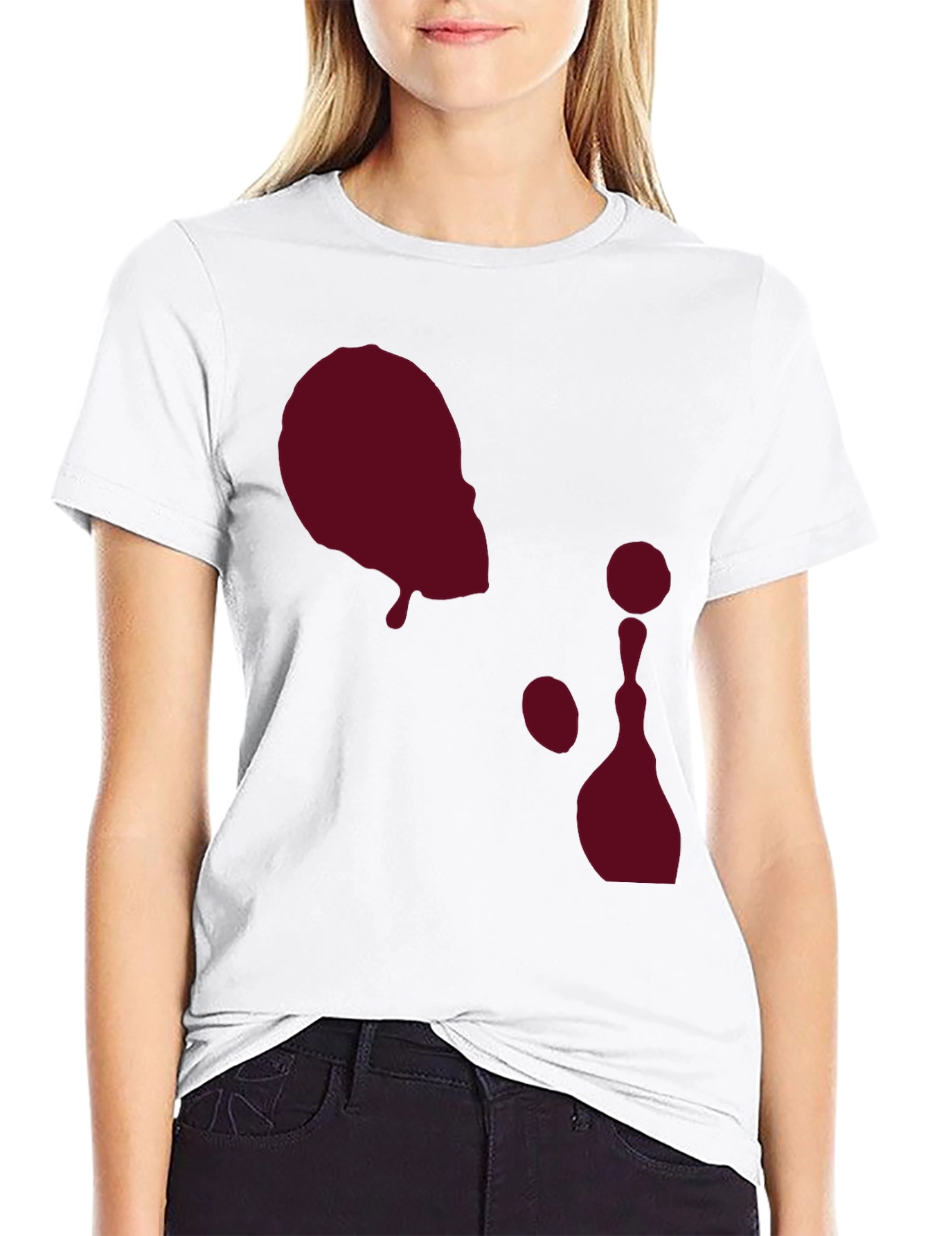 Black Abstract Graphic Print Crew Neck T-Shirt view 9