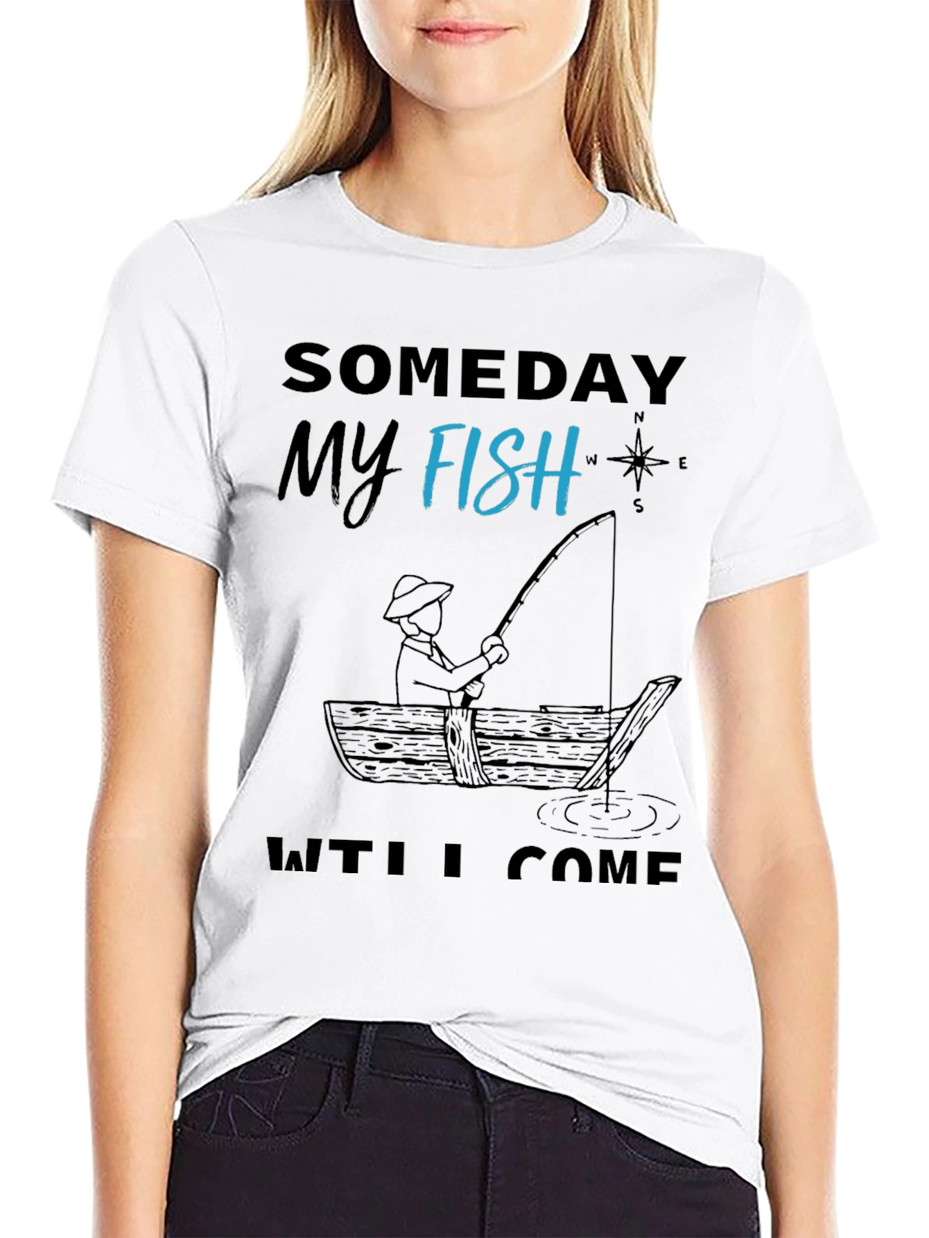 Black Someday My Fish Will Come T-Shirt view 9