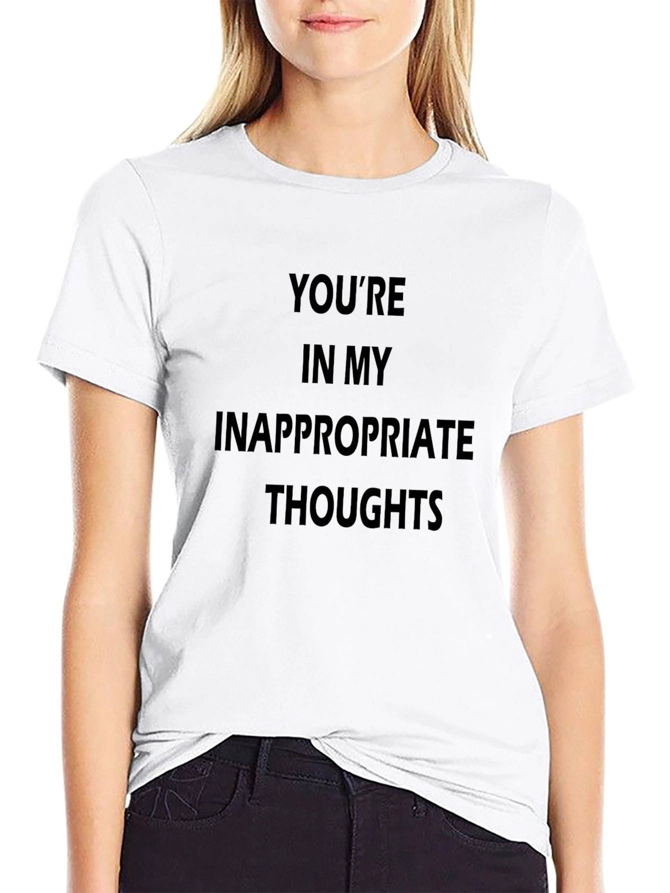 Black Inappropriate Thoughts T-Shirt view 9