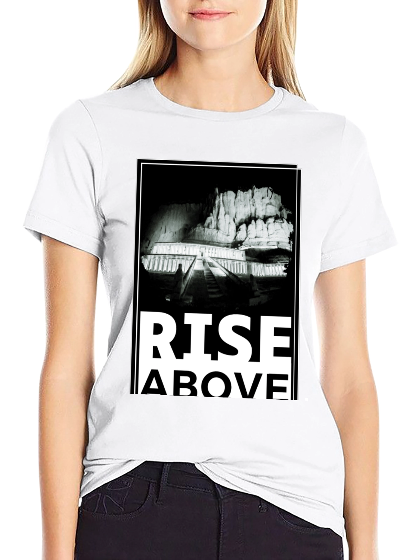 Black Rise Above Graphic Tee - Men's Black T-Shirt view 9
