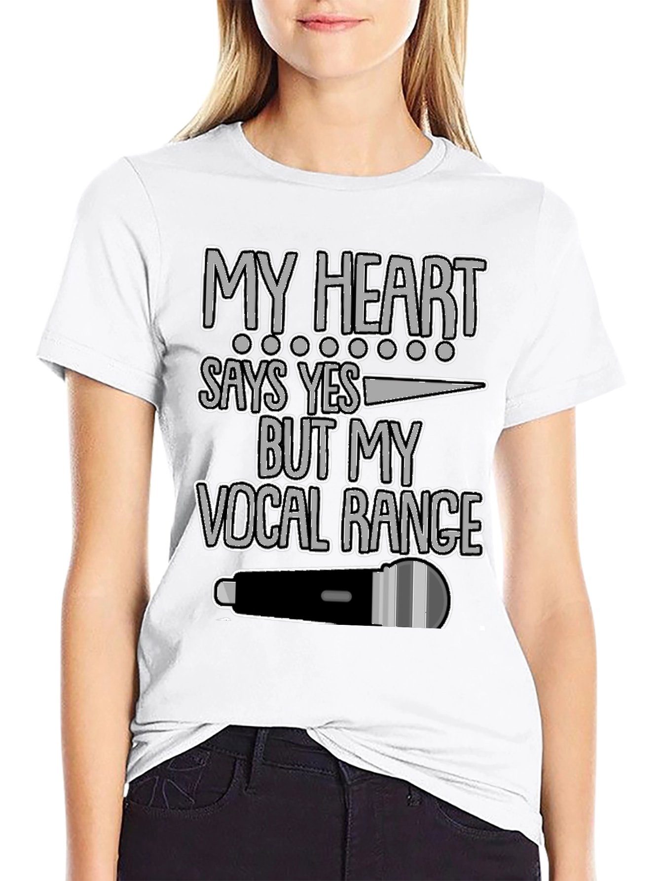 My Heart Says Yes Vocal Range Graphic T-Shirt - 9