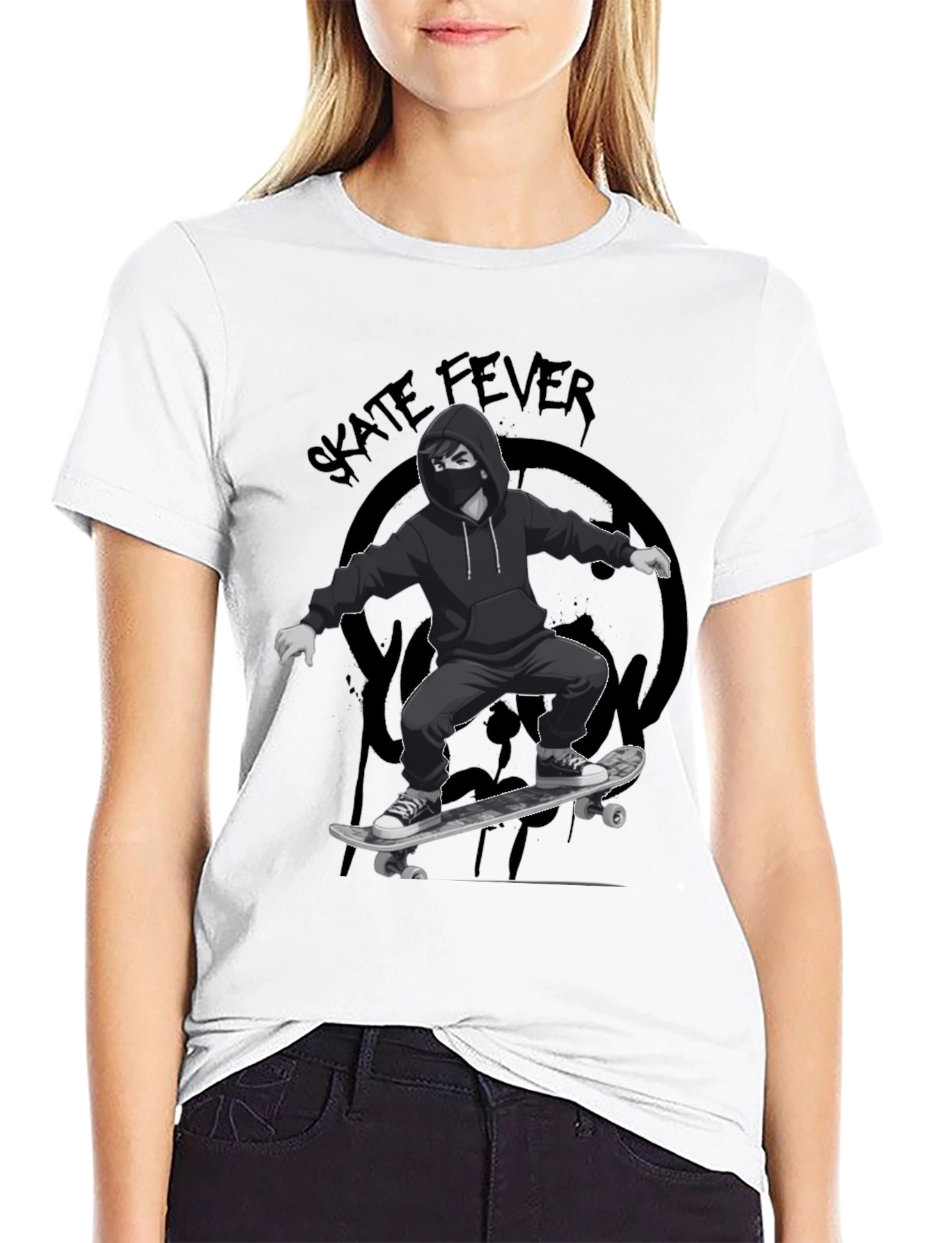 Skate Fever Graphic T-Shirt - Cool Skater Design - 9