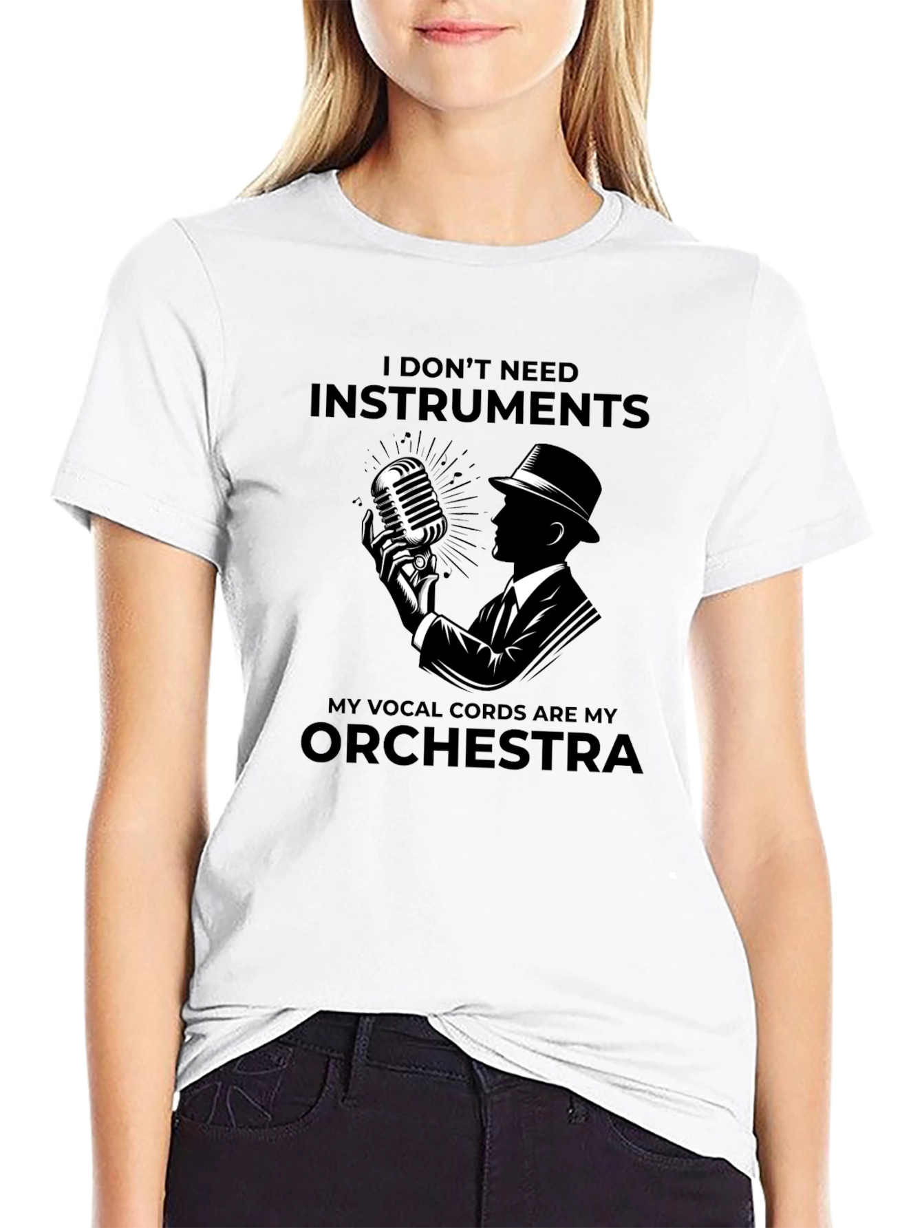 Black Vocal Artist Tee: My Vocal Cords Are My Orchestra view 9