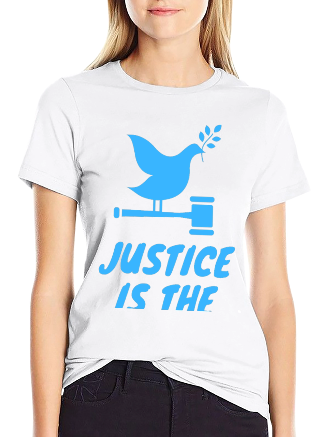 Black Justice Dove Graphic Tee - Black view 9