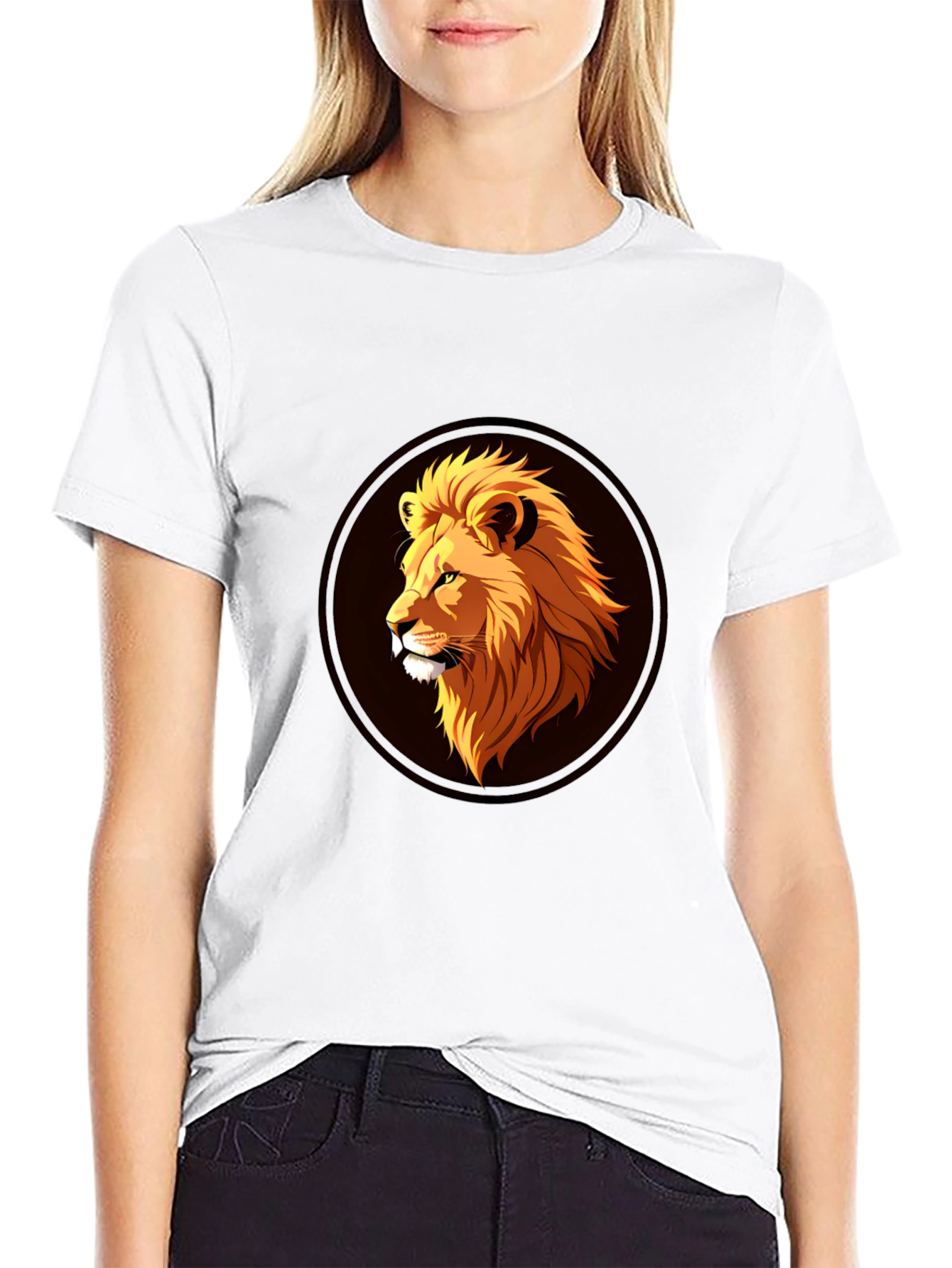 Black Lion Graphic Black T-Shirt - Stylish Men's Apparel view 9