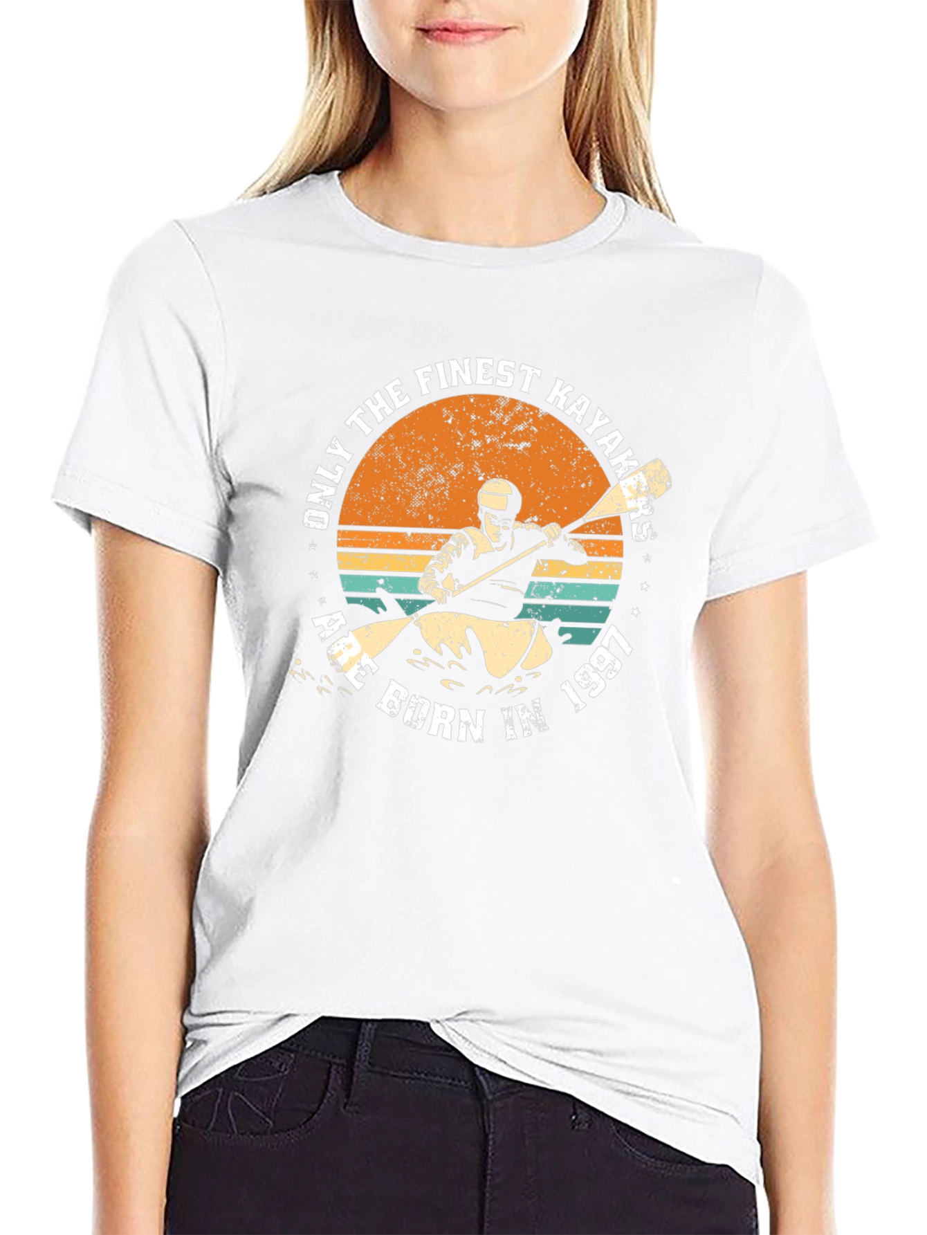 Black Finest Kayakers Born in 1997 Graphic T-Shirt view 9