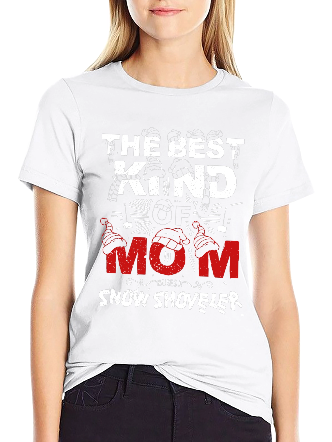 Black Best Kind of Mom Snow Shoveler Graphic Tee view 9