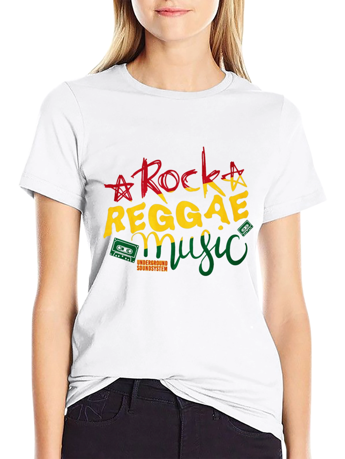 Black Rock Reggae Music T-Shirt view 9
