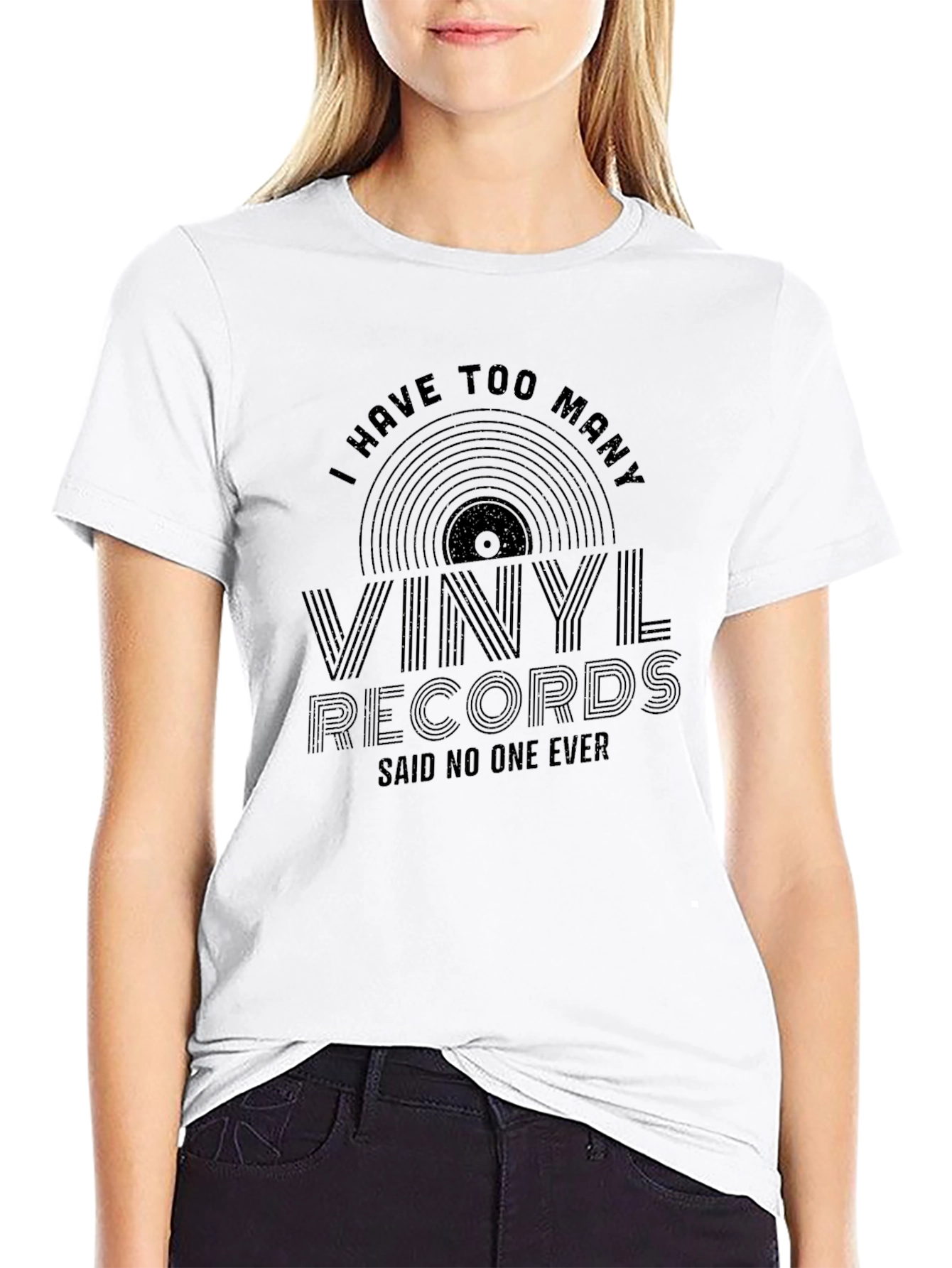 Black Vinyl Records Graphic T-Shirt - Music Lover Tee view 9