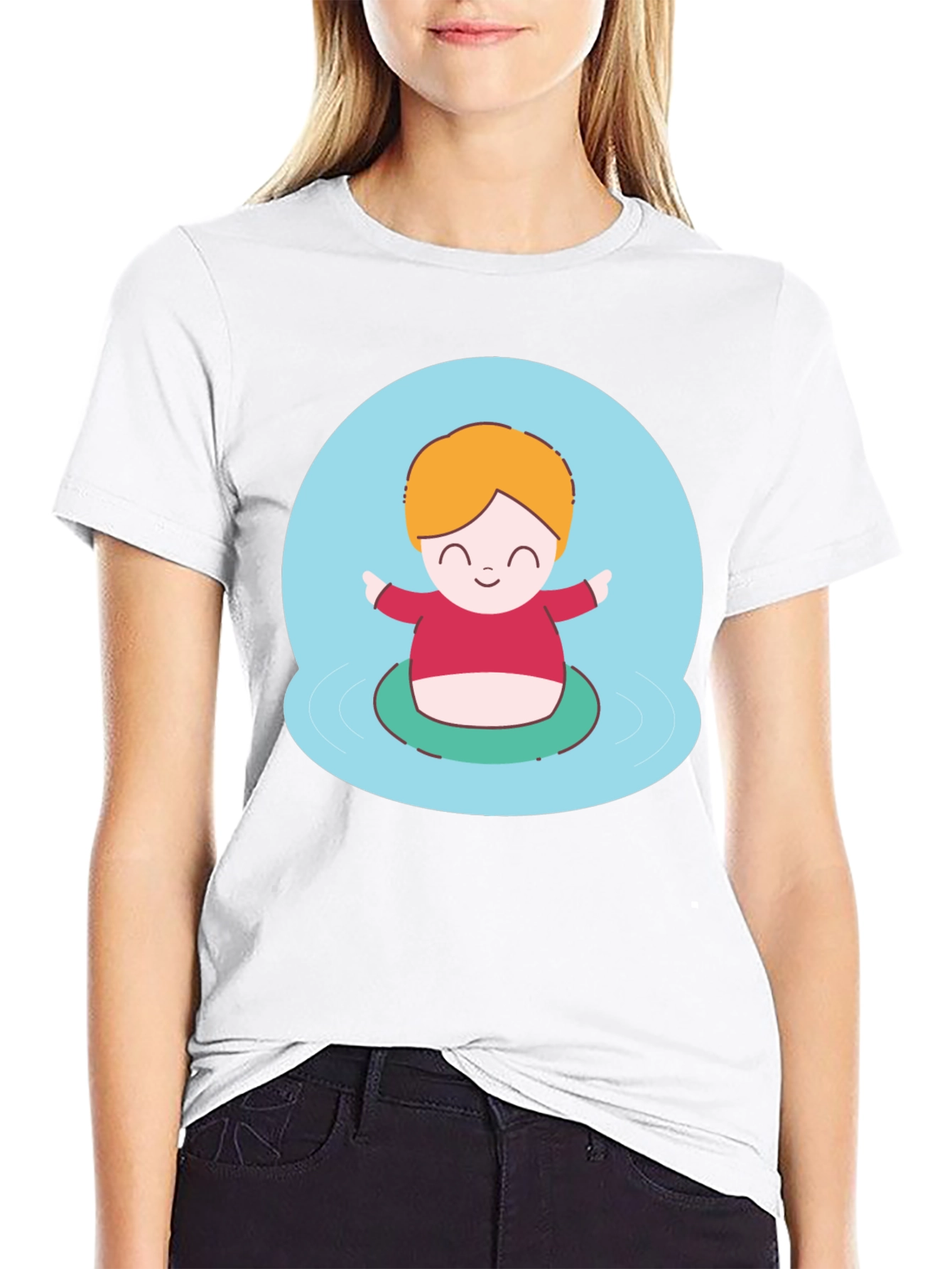 Black Cute Character Graphic T-Shirt - Playful Design view 9