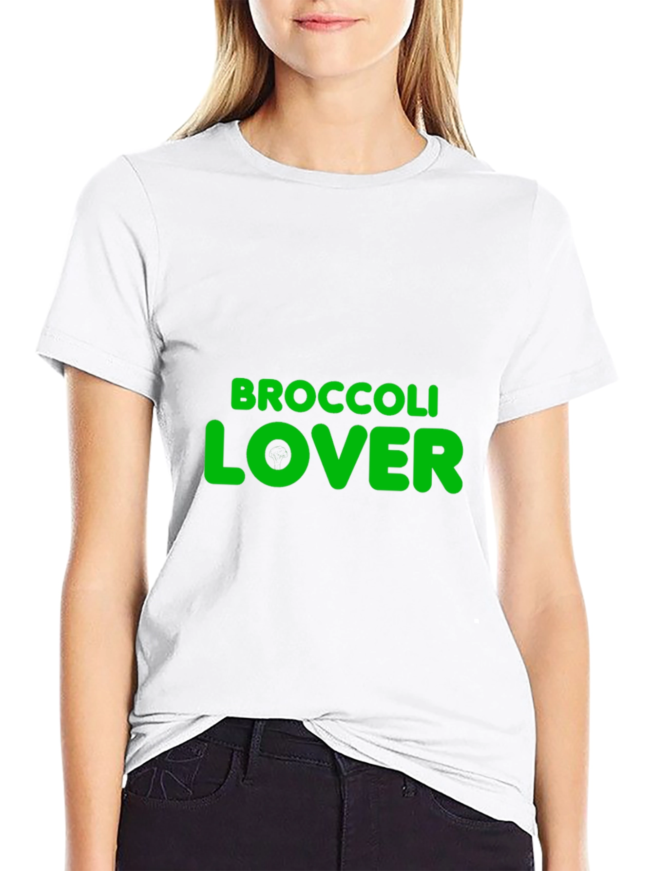 Black Broccoli Lover Graphic T-Shirt - Black view 9