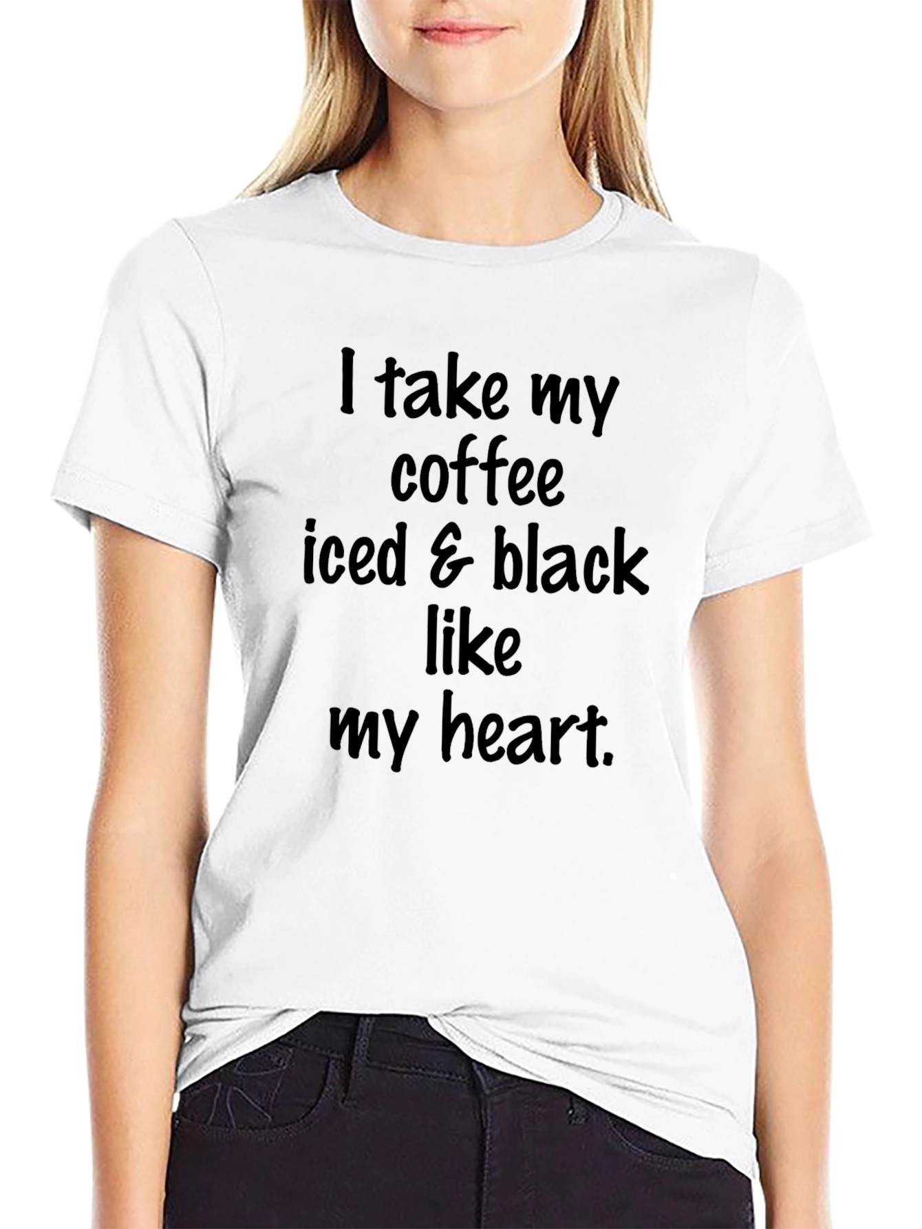 Black Iced Coffee Black Heart T-Shirt view 9