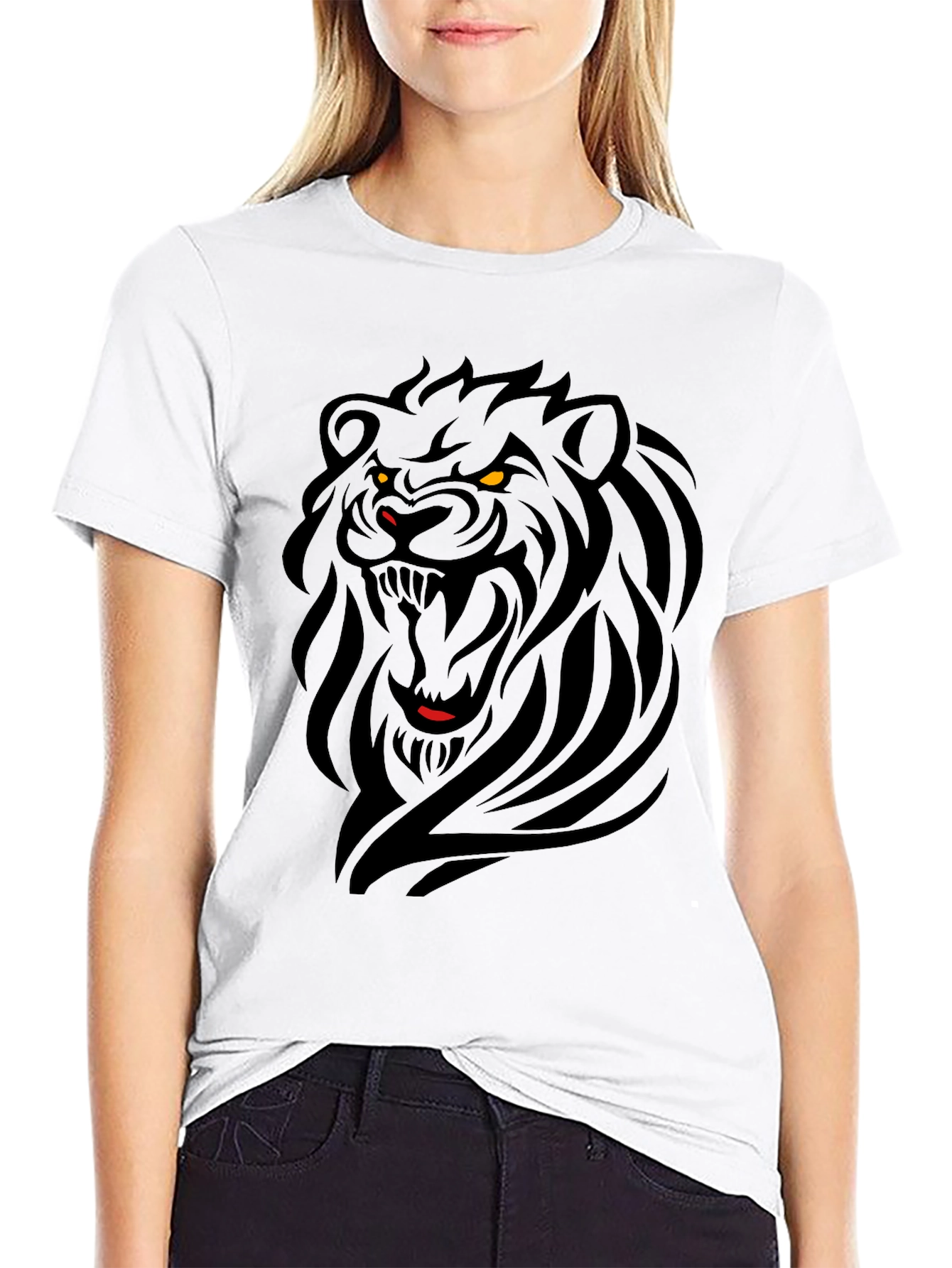 Black Black Lion Graphic Tee - Fierce Style view 9