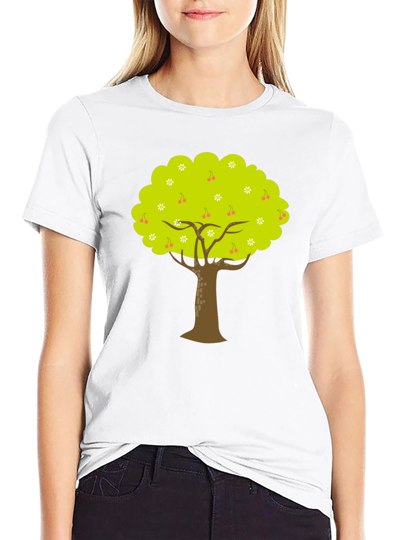 Black Tree Graphic Black Tee - Nature Inspired Design view 9