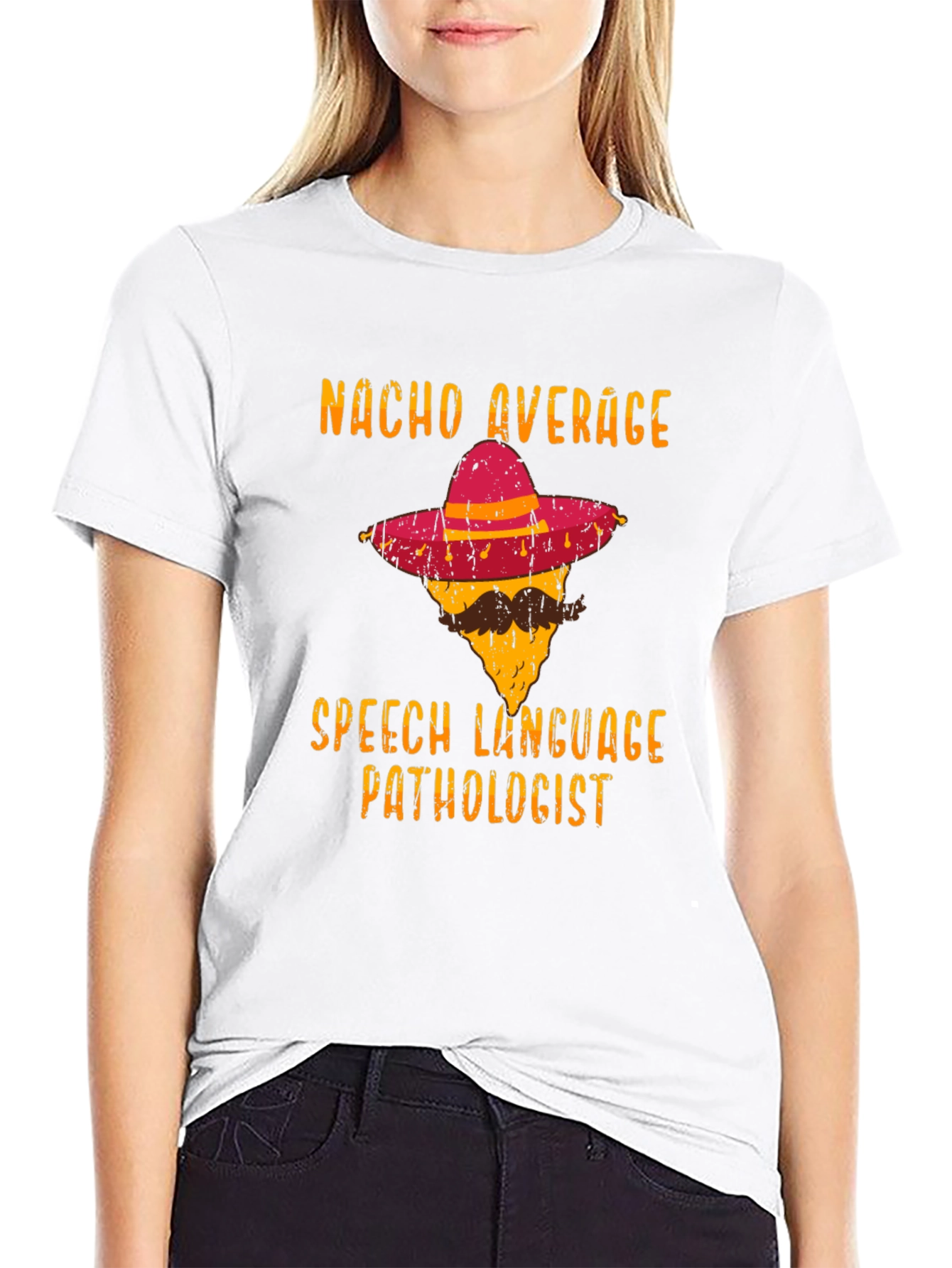 Black Nacho Average Speech Language Pathologist T-Shirt view 9