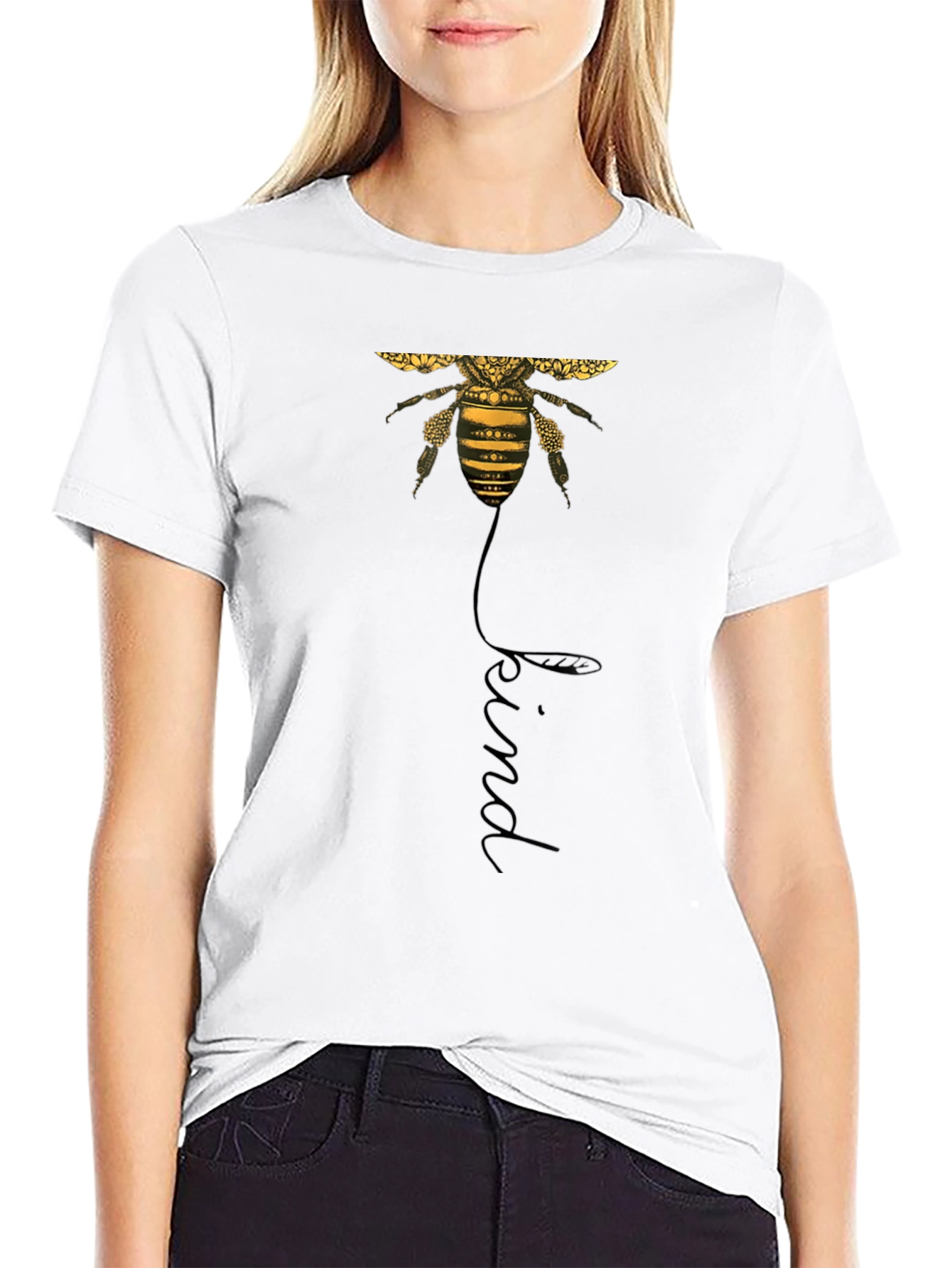 Black Bee Kind Graphic Tee - Stylish & Unique Design view 9