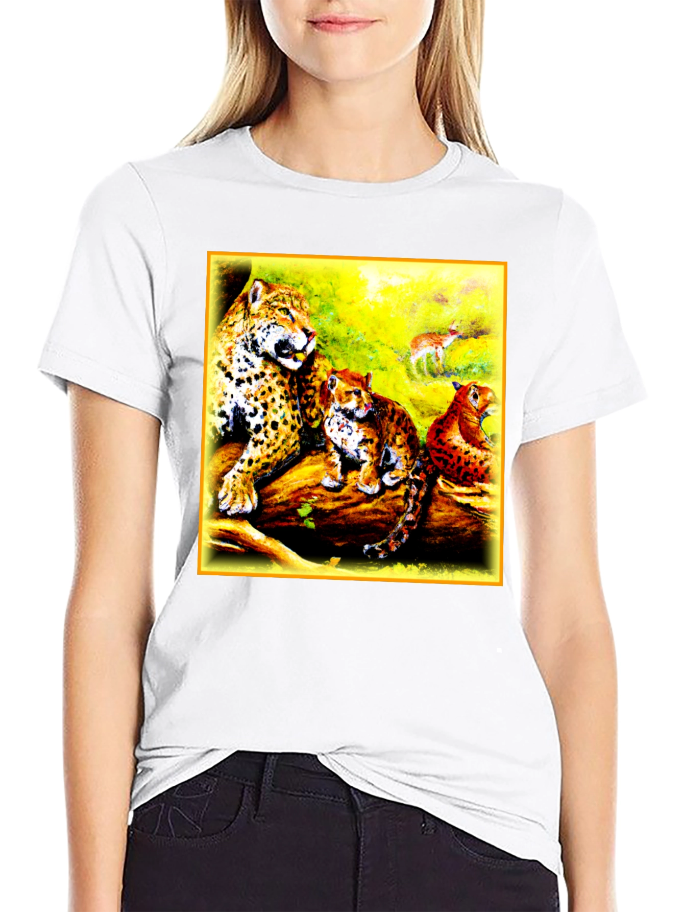 Black Jaguar Family Graphic Tee view 9