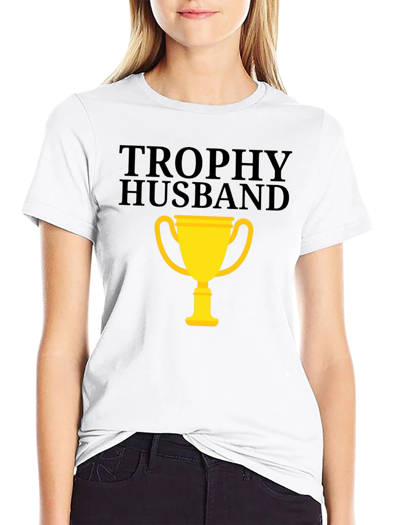 Black Trophy Husband Black Graphic Tee view 9