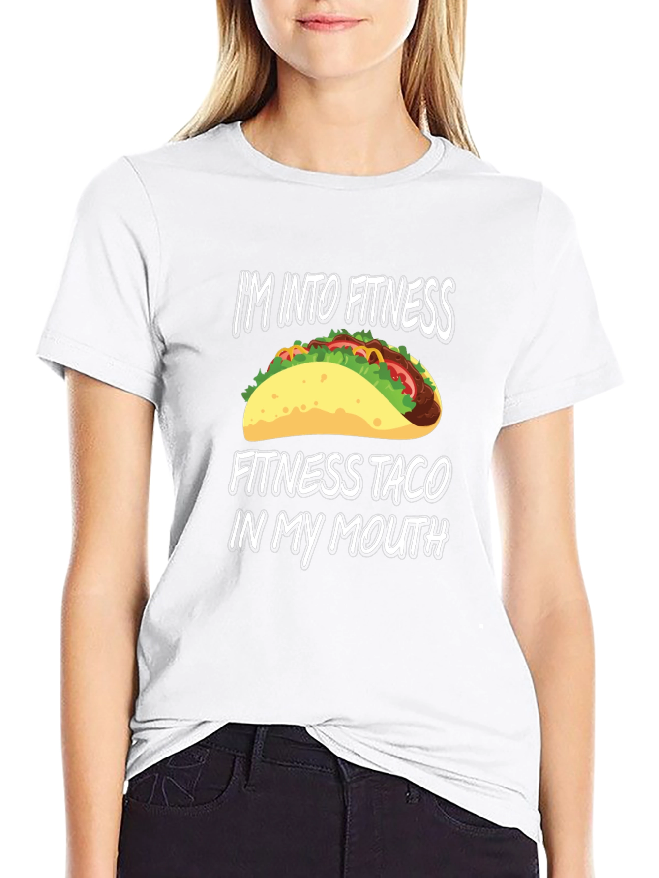 Black Fitness Taco Graphic Tee - Foodie Workout Shirt view 9
