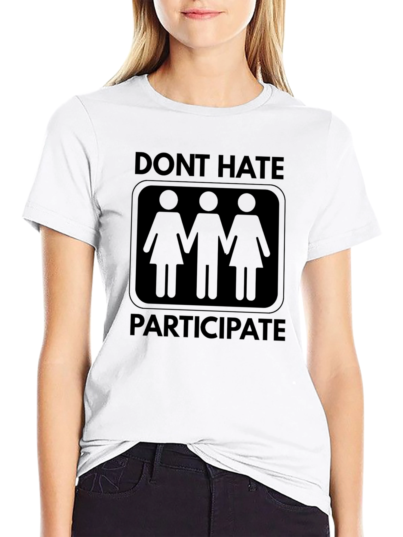 Black Don't Hate Participate Graphic Tee view 9