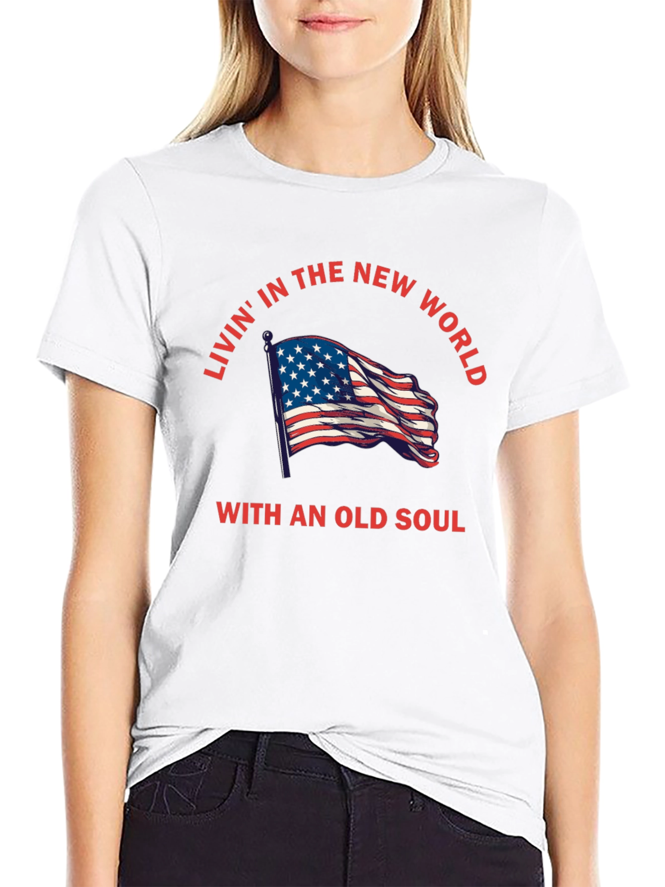 Black New World Old Soul Graphic Tee view 9