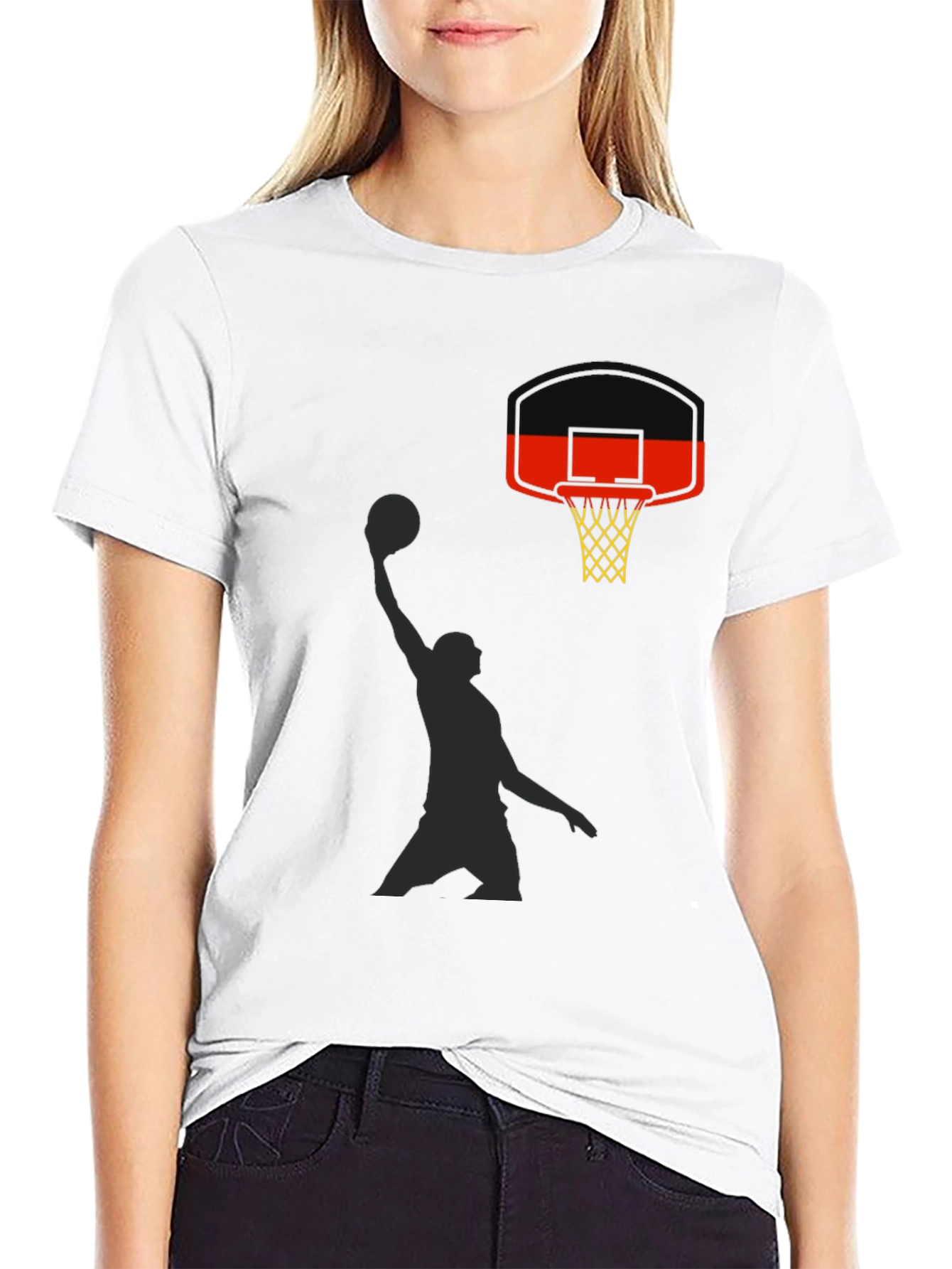 Black Slam Dunk Graphic Tee - Black Cotton Casual Shirt view 9