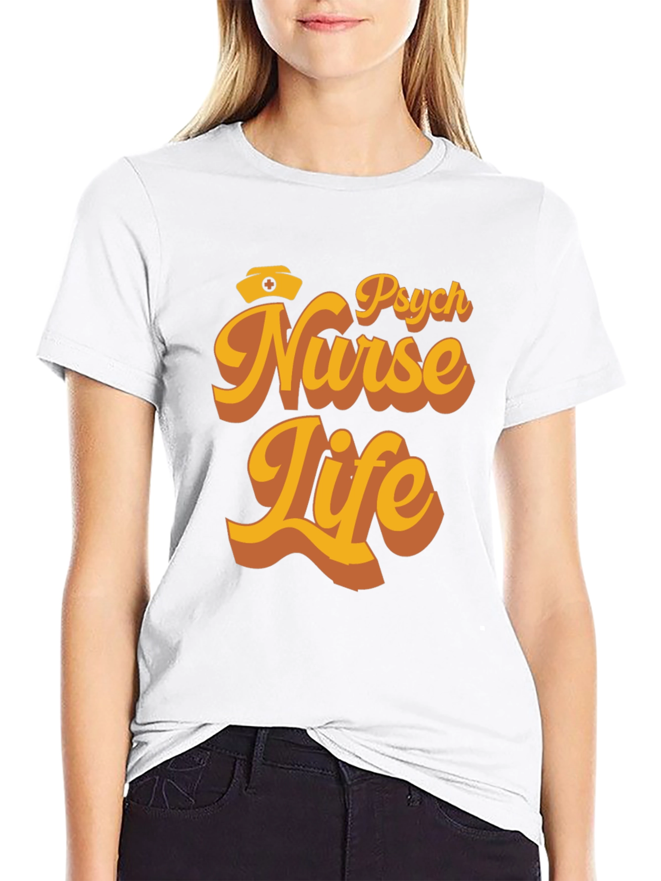 Black Psych Nurse Life T-Shirt - Retro Design view 9