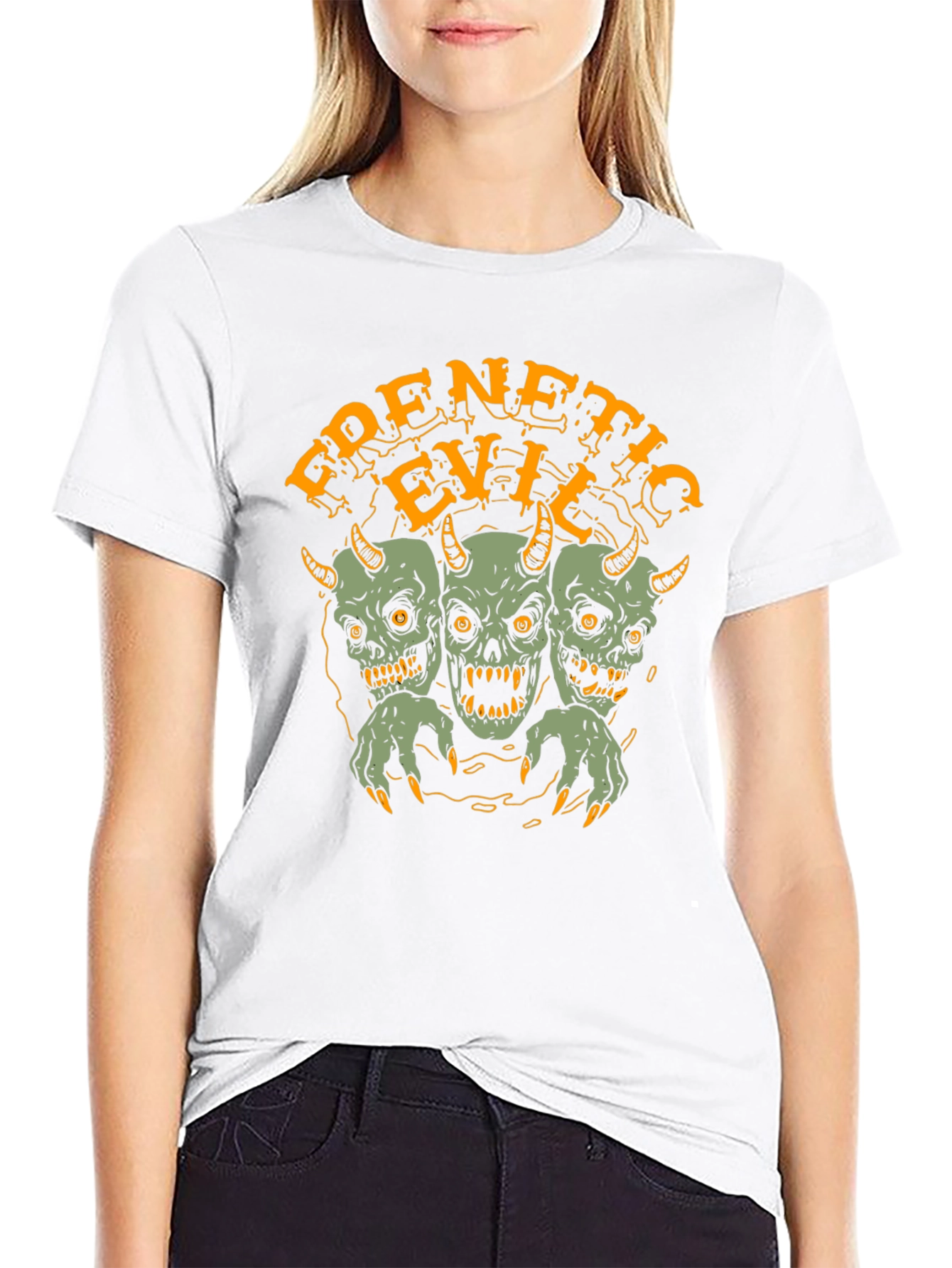 Black Frenetic Evil Graphic Tee - Men's Black T-Shirt view 9