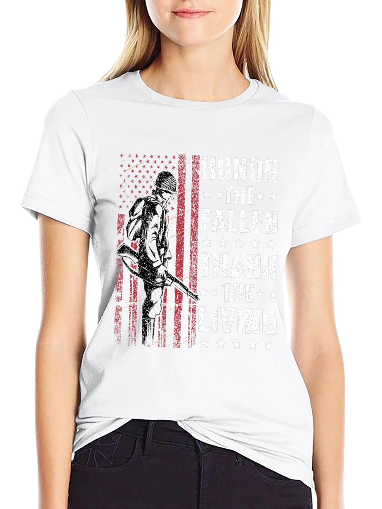 Honor the Fallen Thank the Living Graphic T-Shirt - 9